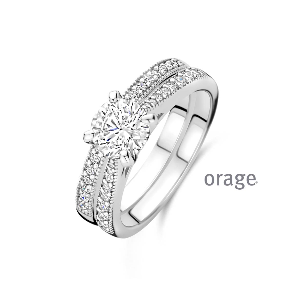 Orage ringen zilver met zirkonia