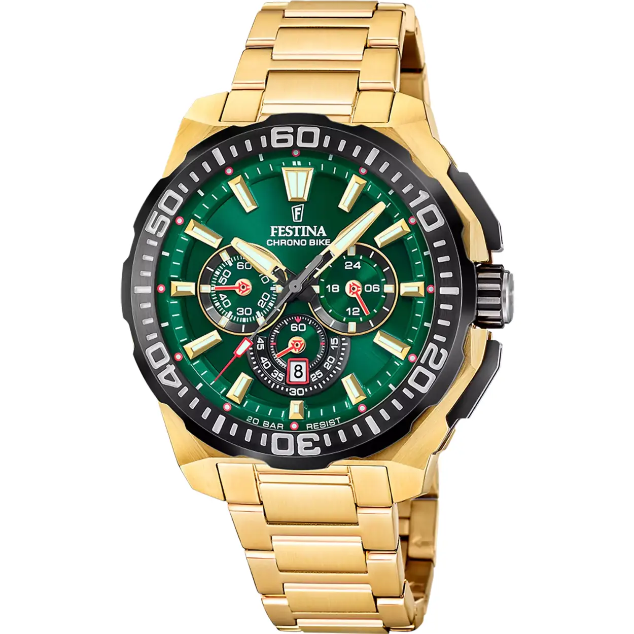 FESTINA CHRONO BIKE HERENHORLOGE F20727/2 GROENE STALEN BAND