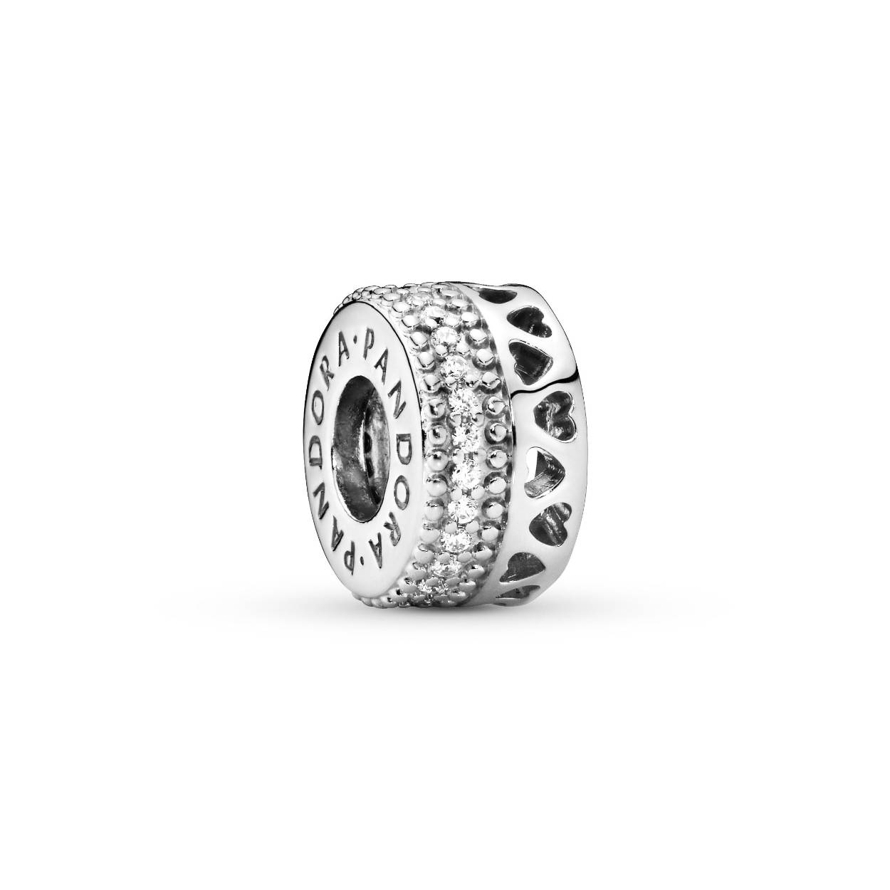 Pandora Spacer Hearts of Pandora zilver zirconia