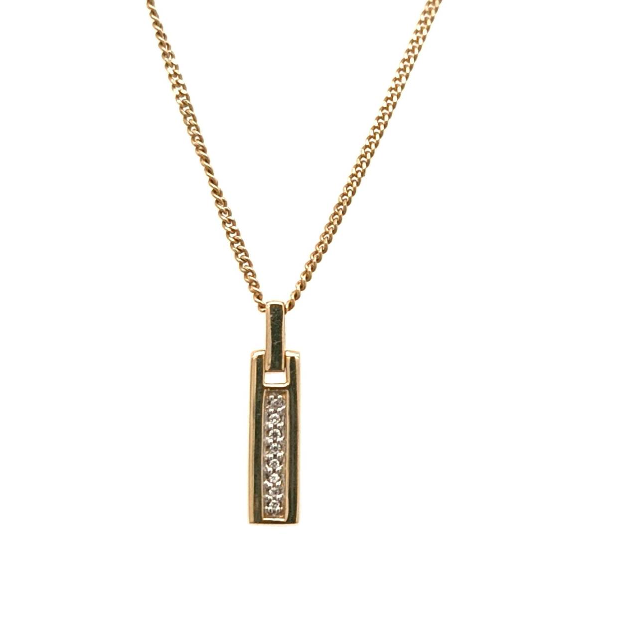 gouden hanger met zirconia