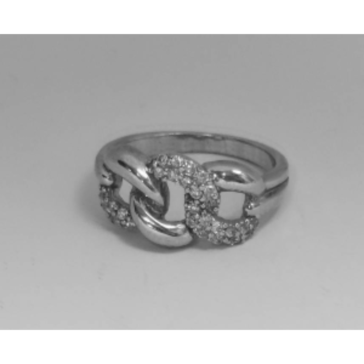 Zilveren fantasie ring zirkonia in klauwzetting 