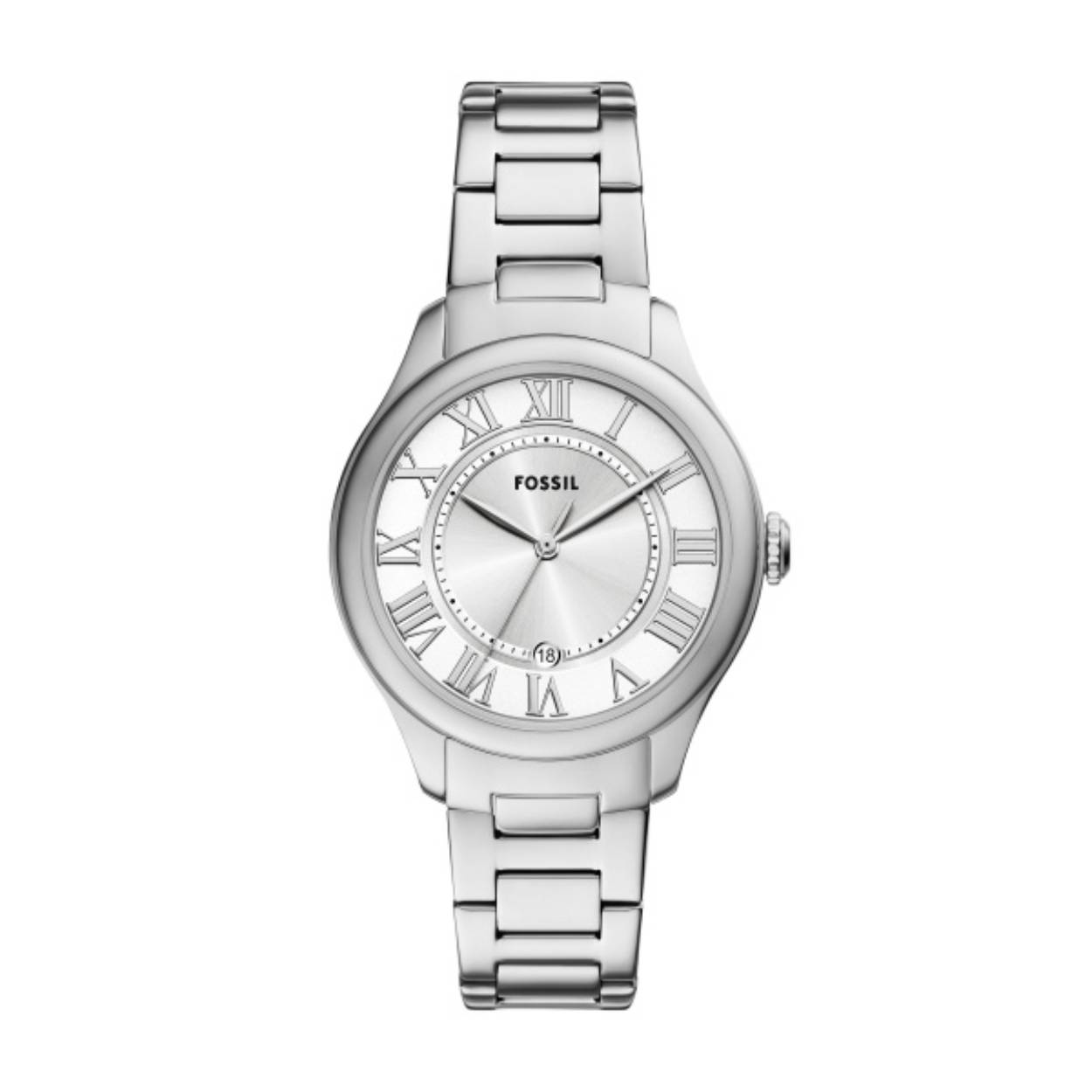 Het Gilmore horloge combineert op vintage geïnspireerd ontwerp met moderne veelzijdigheid. De slanke zilverkleurige kast heeft een lichtreflecterende zilverkleurige sunray-wijzerplaat op een gestroomlijnde H-link armband. Een uurwerk met drie wijzers en datum biedt tijdloze functionaliteit, zodat je op schema blijft. Draag dit klassieke accessoire overal, op kantoor of voor een avondje uit.
