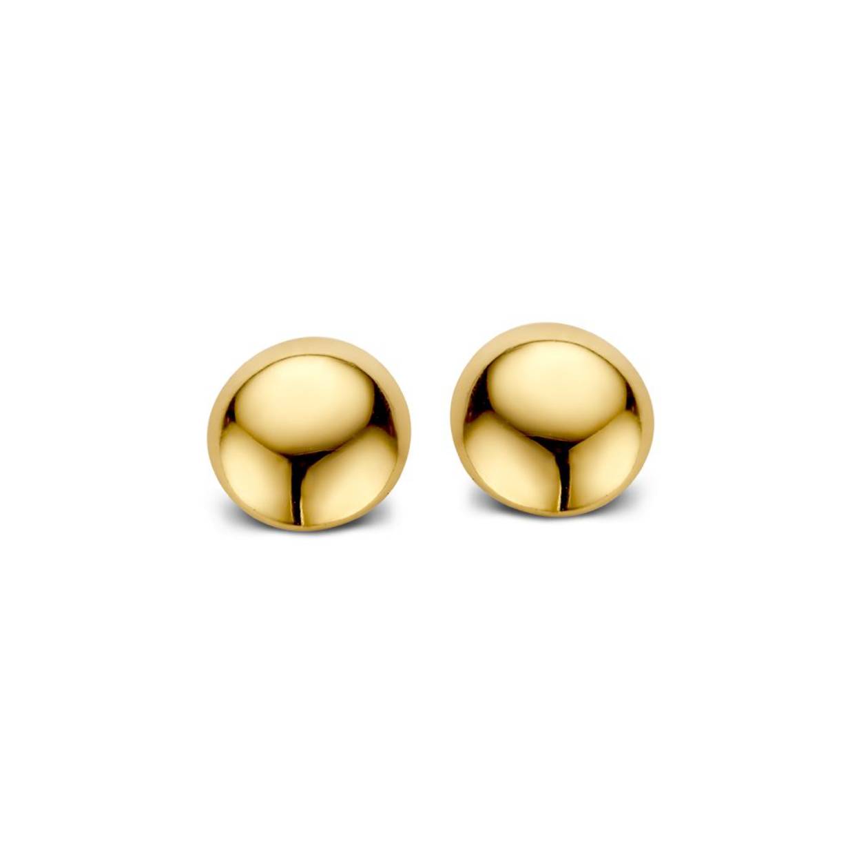 14 karaats geelgouden oorstekers halfbol