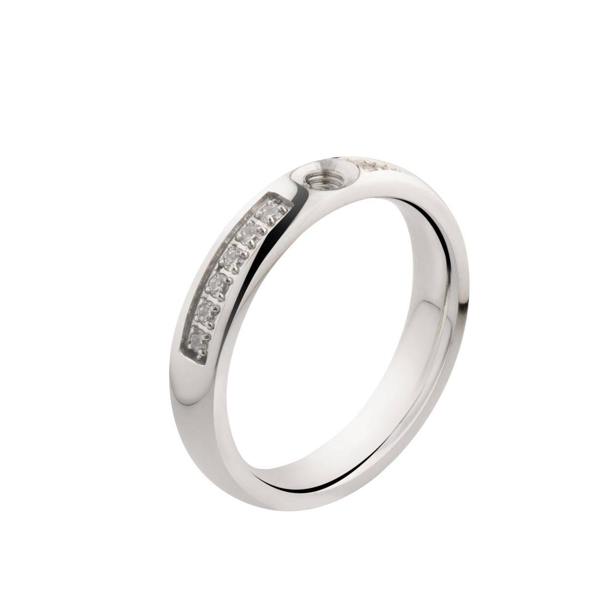 Melano twisted tracy cz ring - zilverkleurig - dames - maat 60