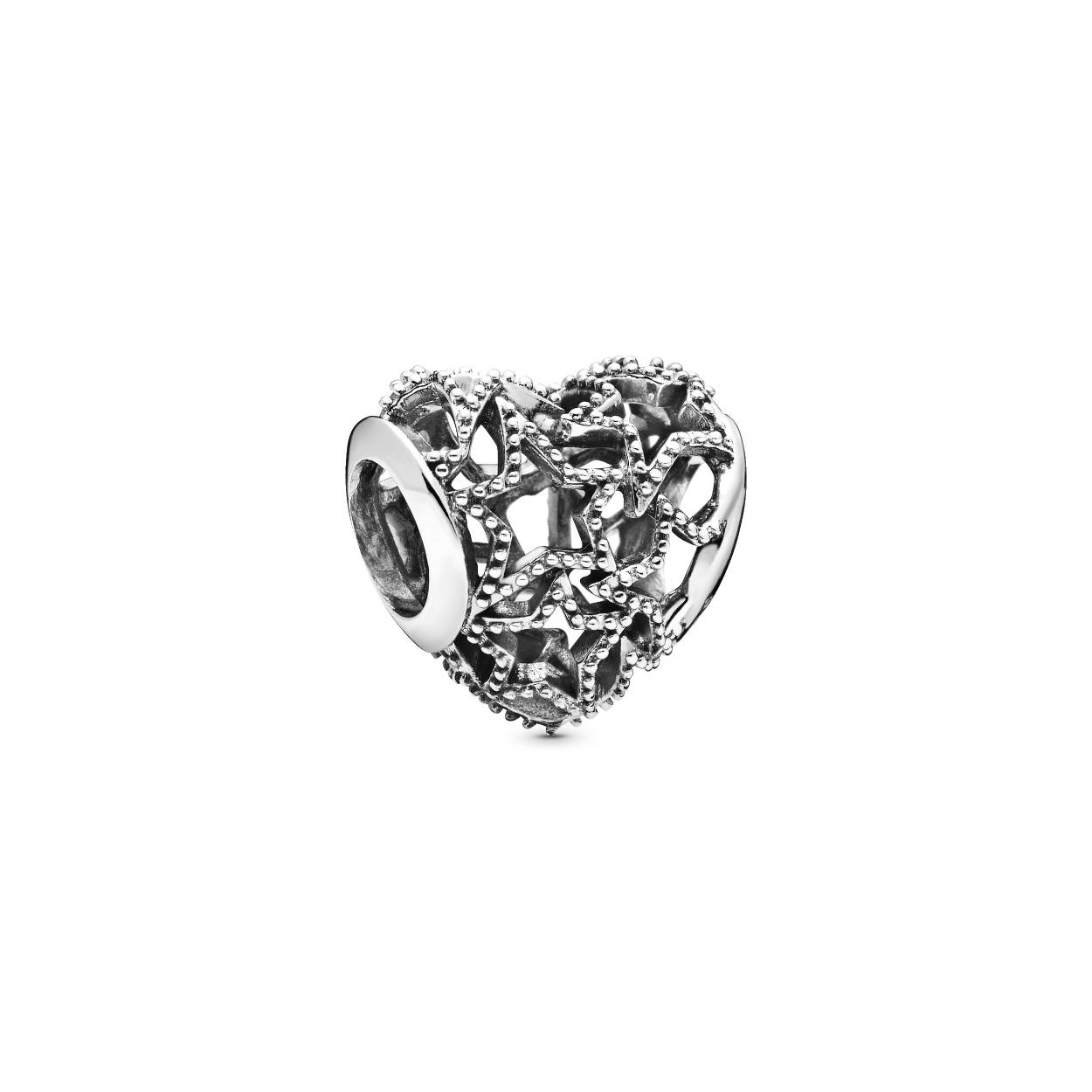Pandora charm zilver hartje met sterren - 798462C00