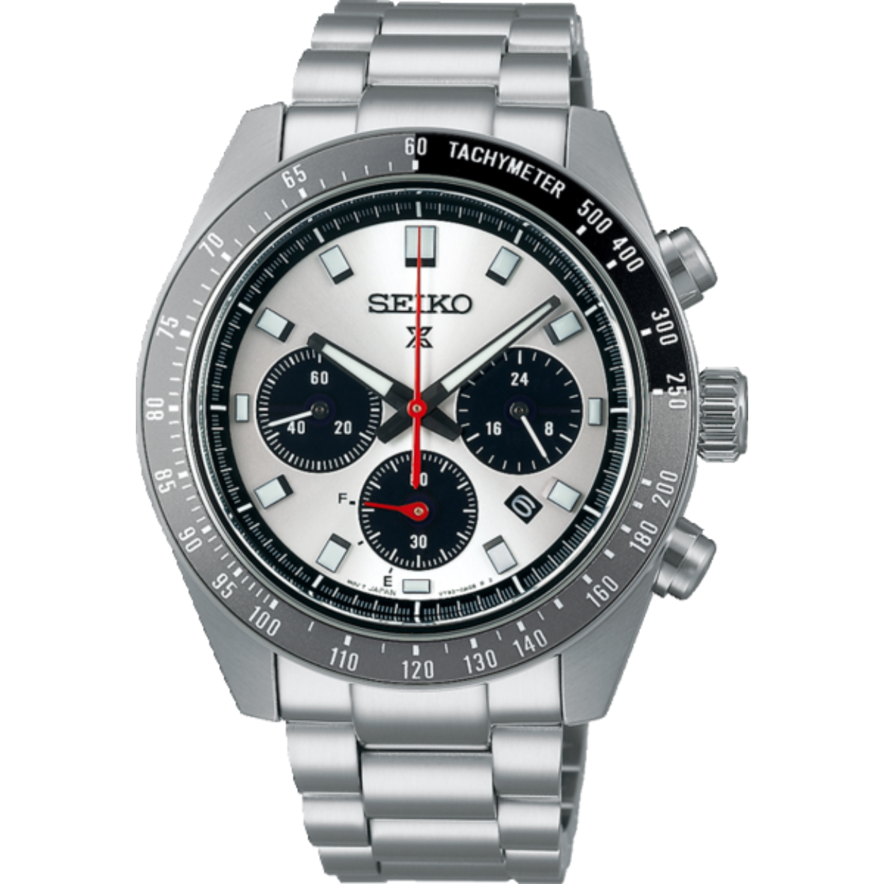 Het Seiko kaliber V192 met stopwatch, 24-uurswijzer en energiereserve indicator is een Solar horloge. Seiko Solar maakt gebruik van een ultra-efficiënte Solar cel die in staat is om uit alle soorten licht, dus niet alleen zonlicht, energie te creëren. Deze energie wordt opgeslagen in een zeer kleine oplaadbare batterij die vele malen langer meegaat dan conventionele batterijen. Het uurwerk wordt beschermd tegen overladen. Dit maakt het horloge vrijwel onderhoudsvrij. Indien volledig opgeladen heeft kaliber V192 een energiereserve van 6 maanden. Mocht er energietekort dreigen, geeft het horloge een waarschuwing door de secondewijzer in stappen van 2 seconden te laten lopen in plaats van per 1 seconde. Het horloge beschikt over een handige energiereserve indicator. De energiereserve indicator geeft de hoeveelheid energie weer in de aanduiding energiereserve. De stopwatch meet tot 60 minuten in stappen van 1/5 seconde.