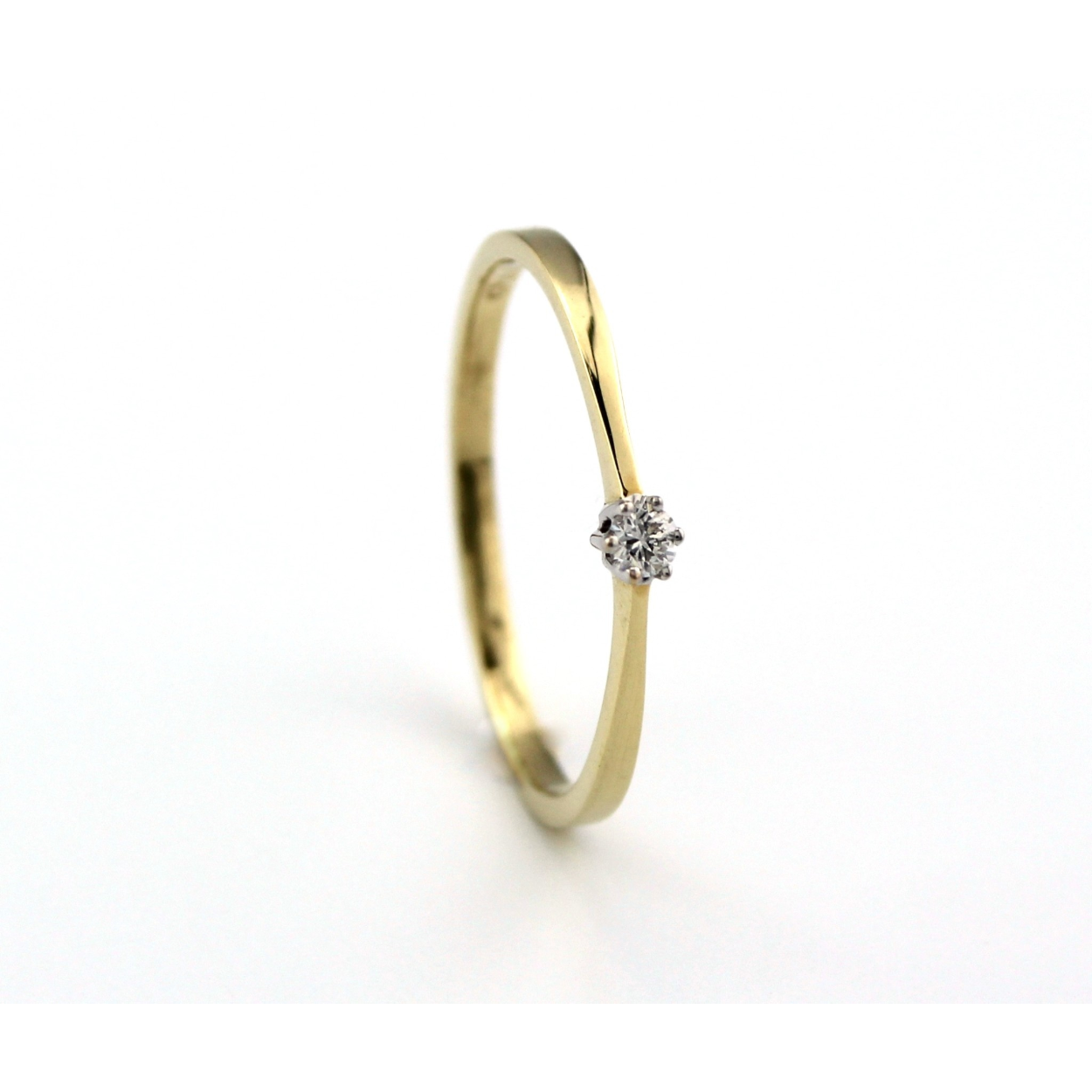 BICOLOR RING SOLITAIR MET DIAMANT