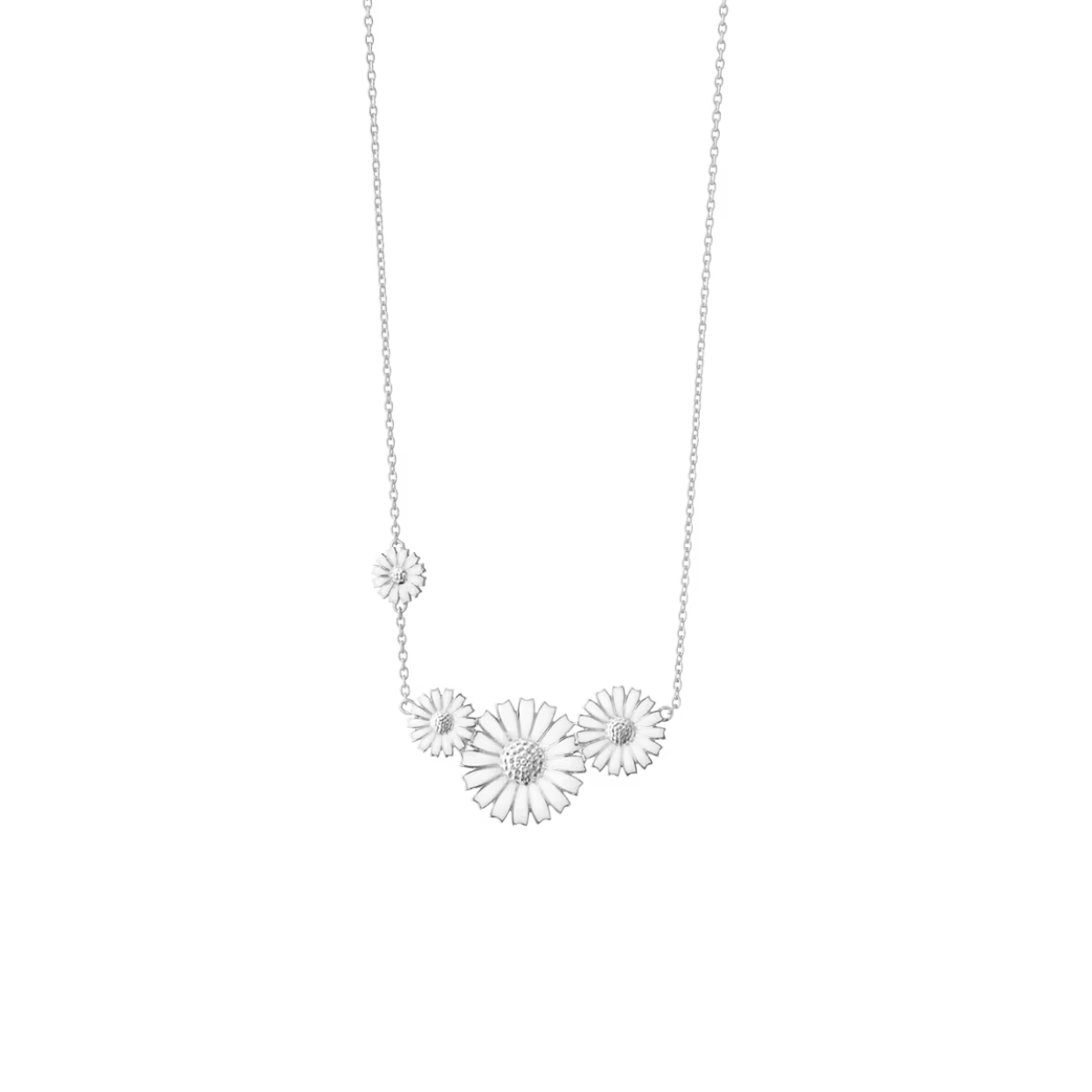 GEORG JENSEN ZILVEREN COLLIER DAISY 4 FLOWER