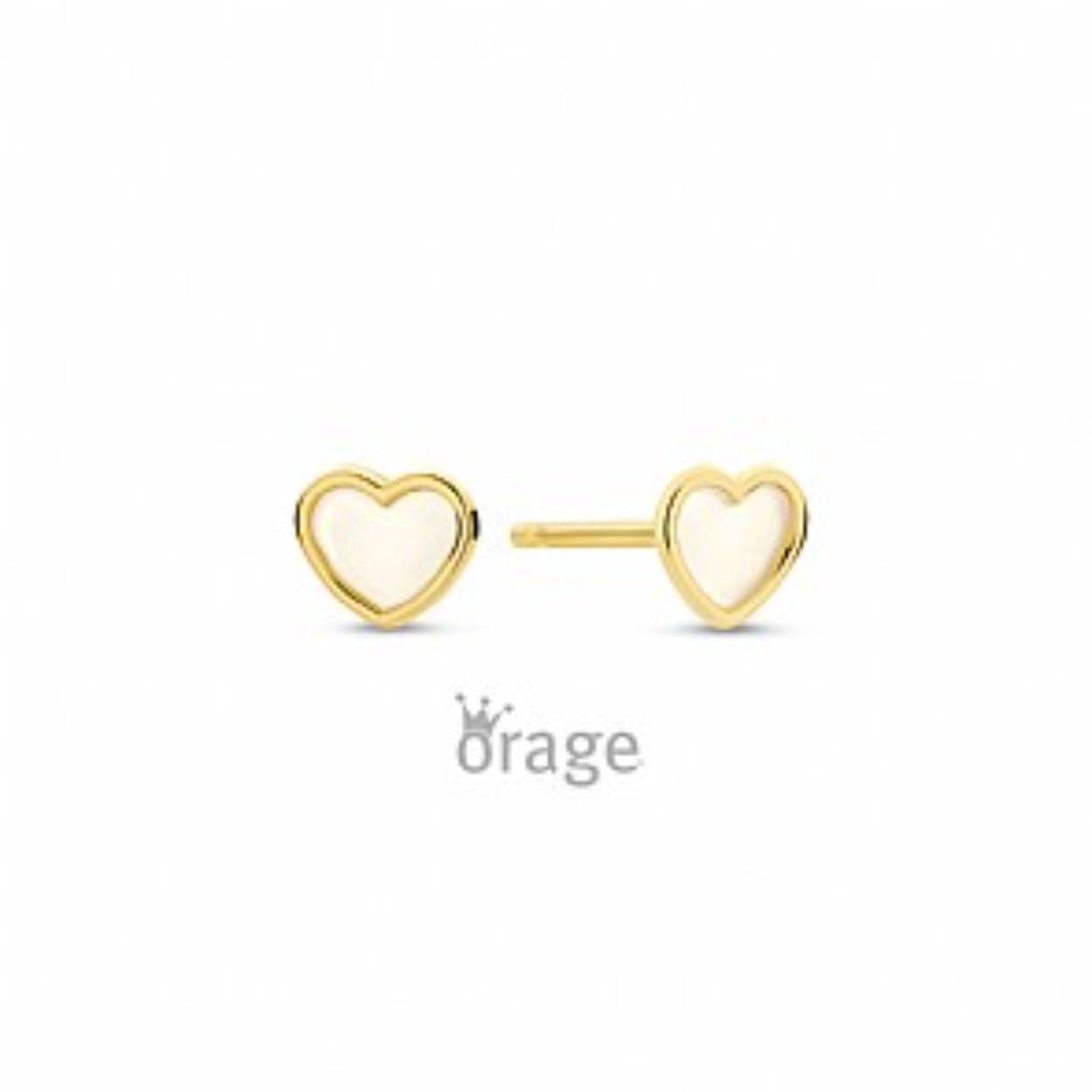 Orage Kids oorbellen hartje goud 9k