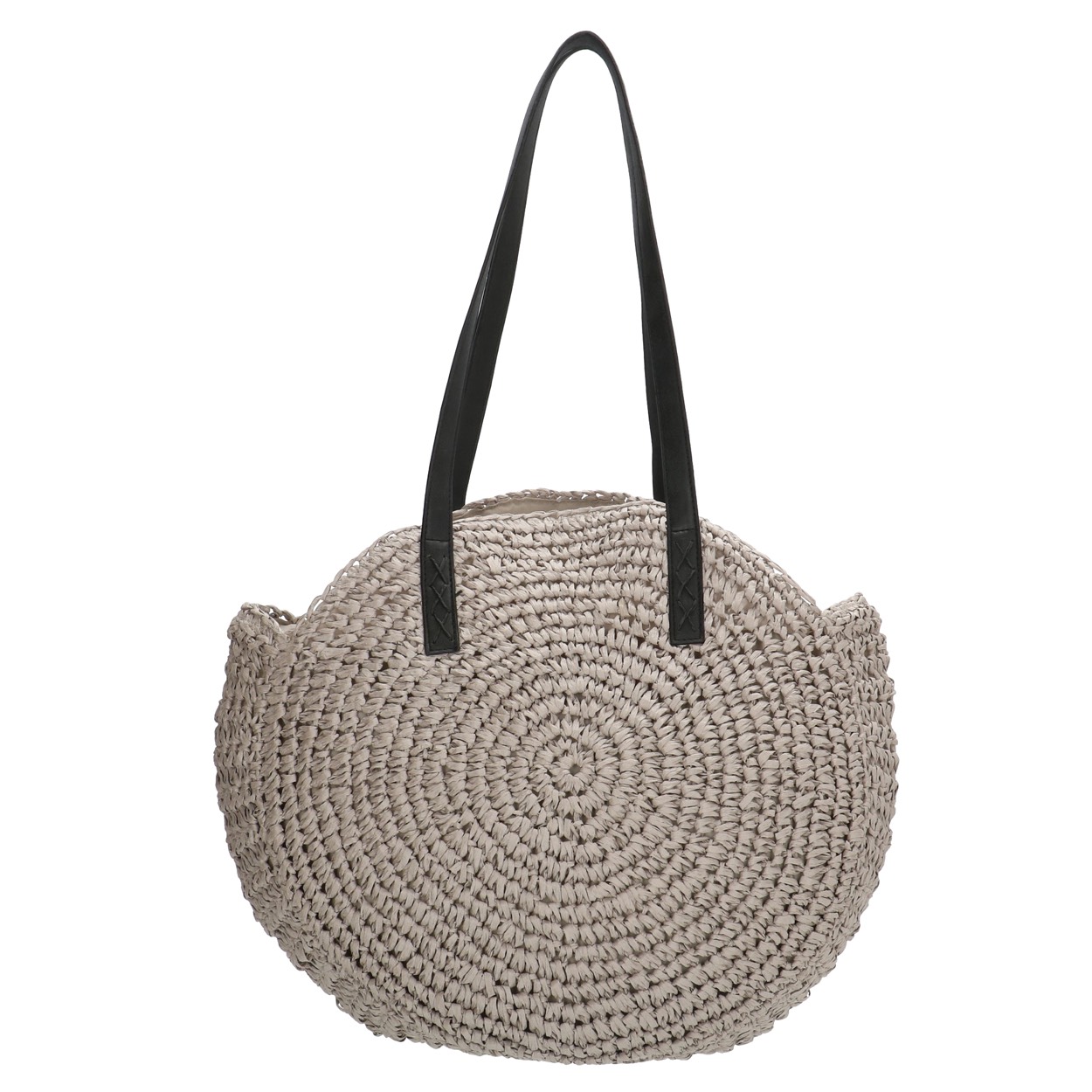 Mooie ronde shopper met een doorsnede van maar liefst 44 cm.
Ideaal voor een kleine boodschap of mee te nemen naar kantoor voor de lunch.