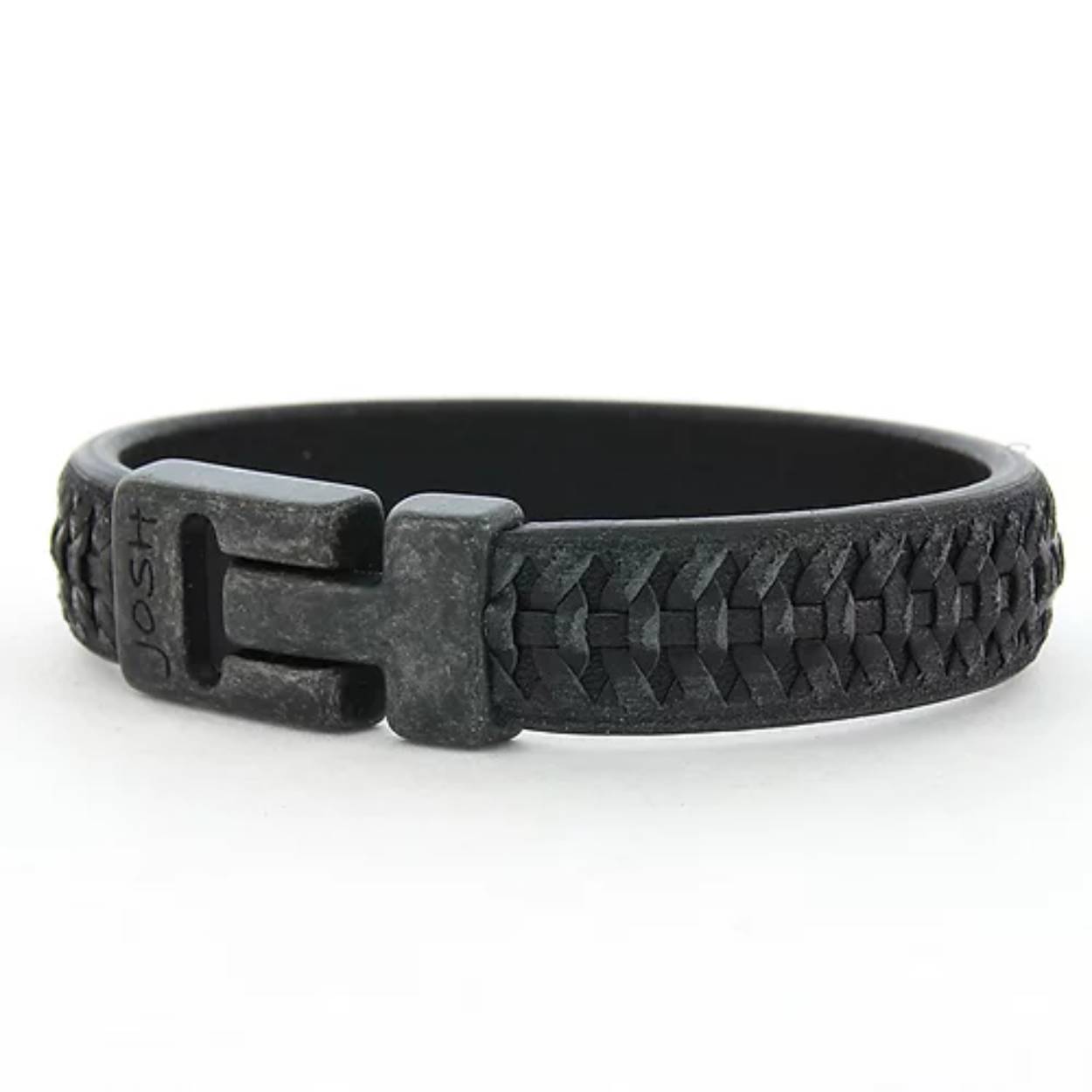 Joas armband leer zwart maat 23, armband kan kleiner gemaakt worden in iedere willekeurige maat 