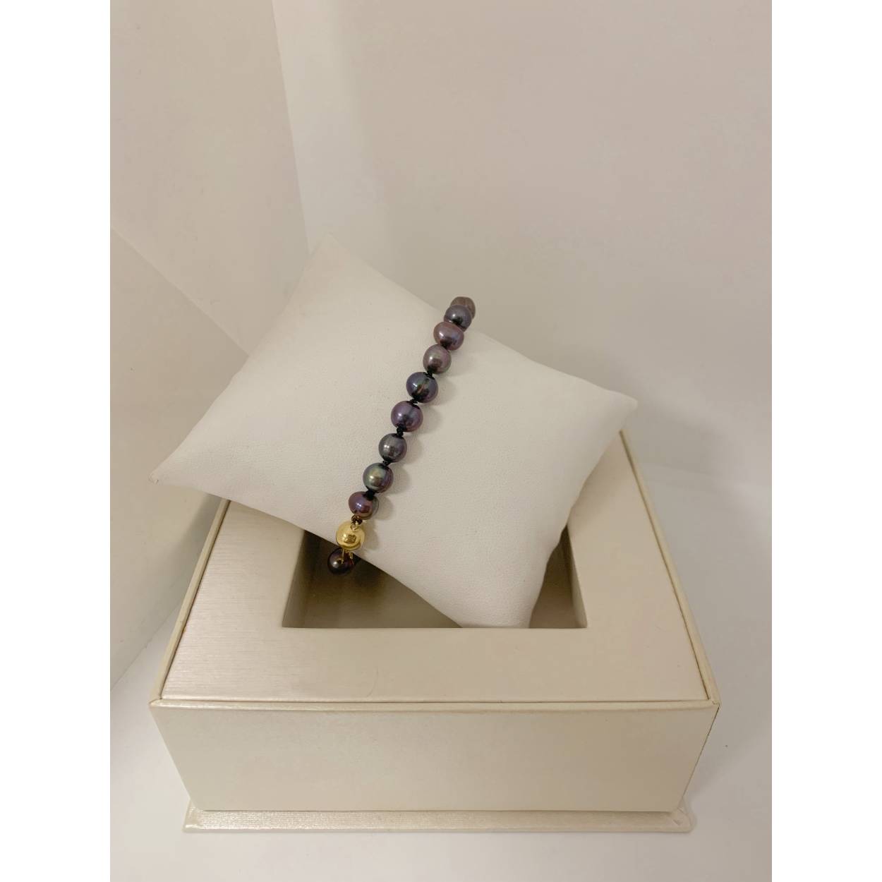 VINTAGE armband met tahiti parels - gouden sluiting 
