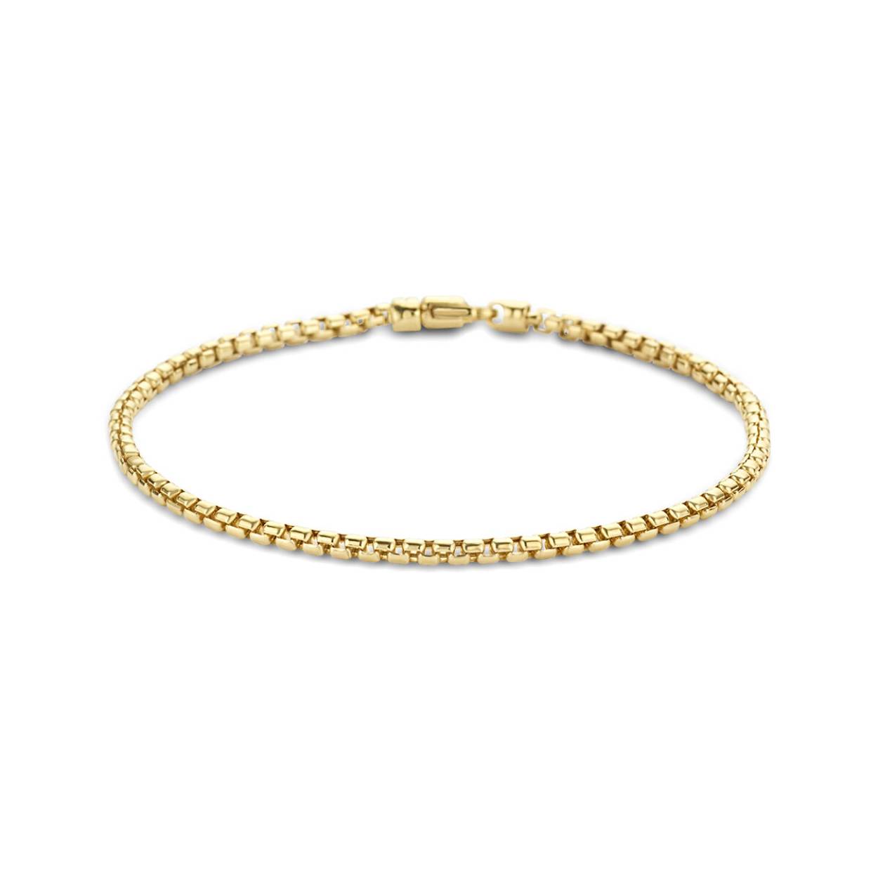 Geelgouden armband , uitgevoerd met een venetiaanse schakel