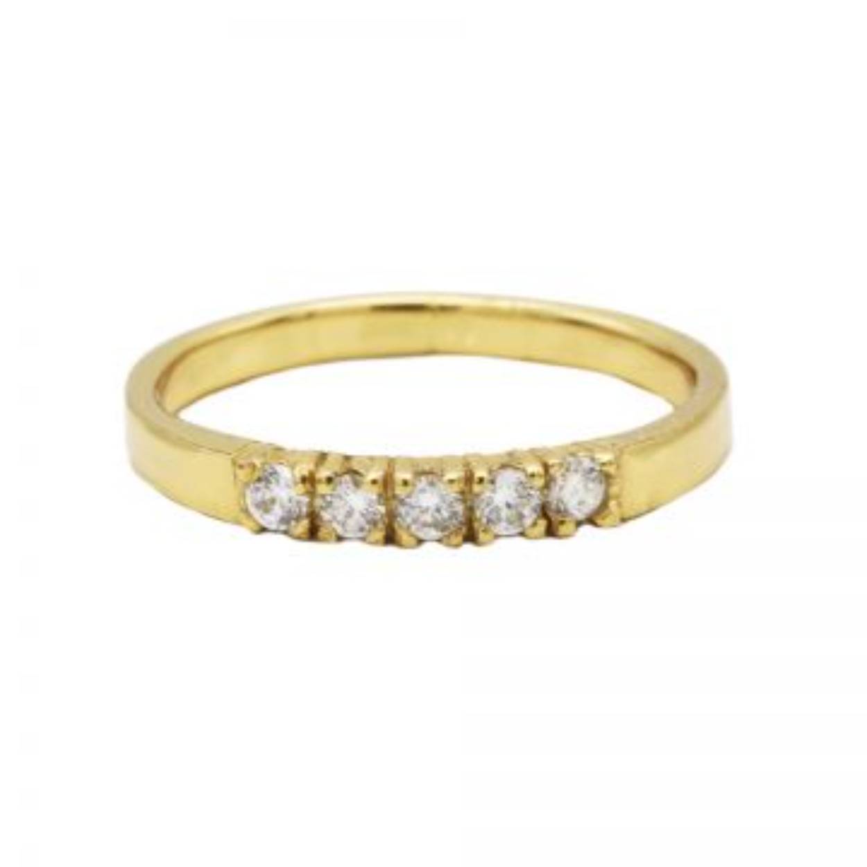 Ring 4 Zirconia Goldplated