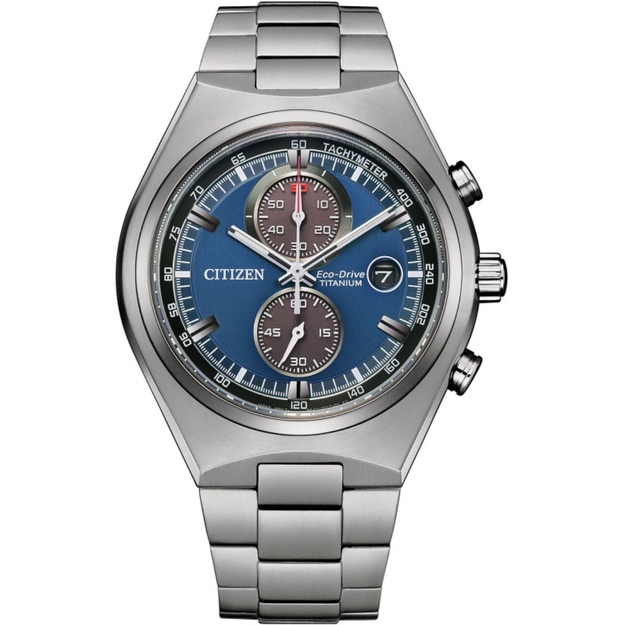 titaan Ecodrive heren chrono met saffierglas 100m WR