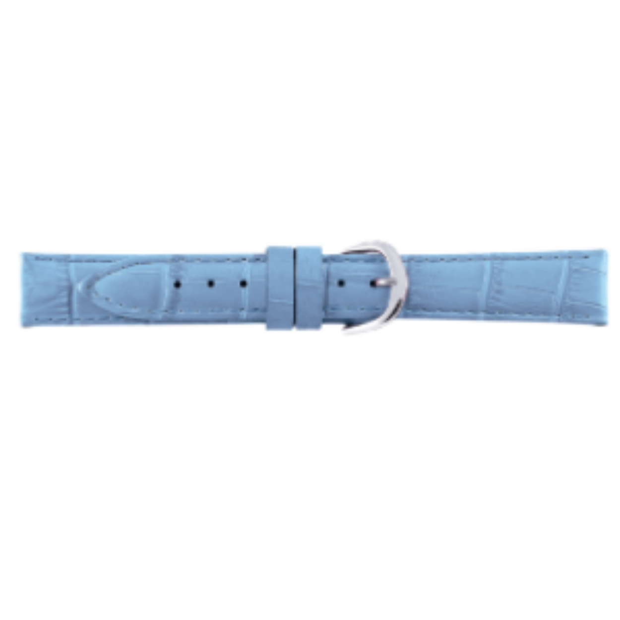 HORLBAND LICHT BLAUW 18MM KROKO