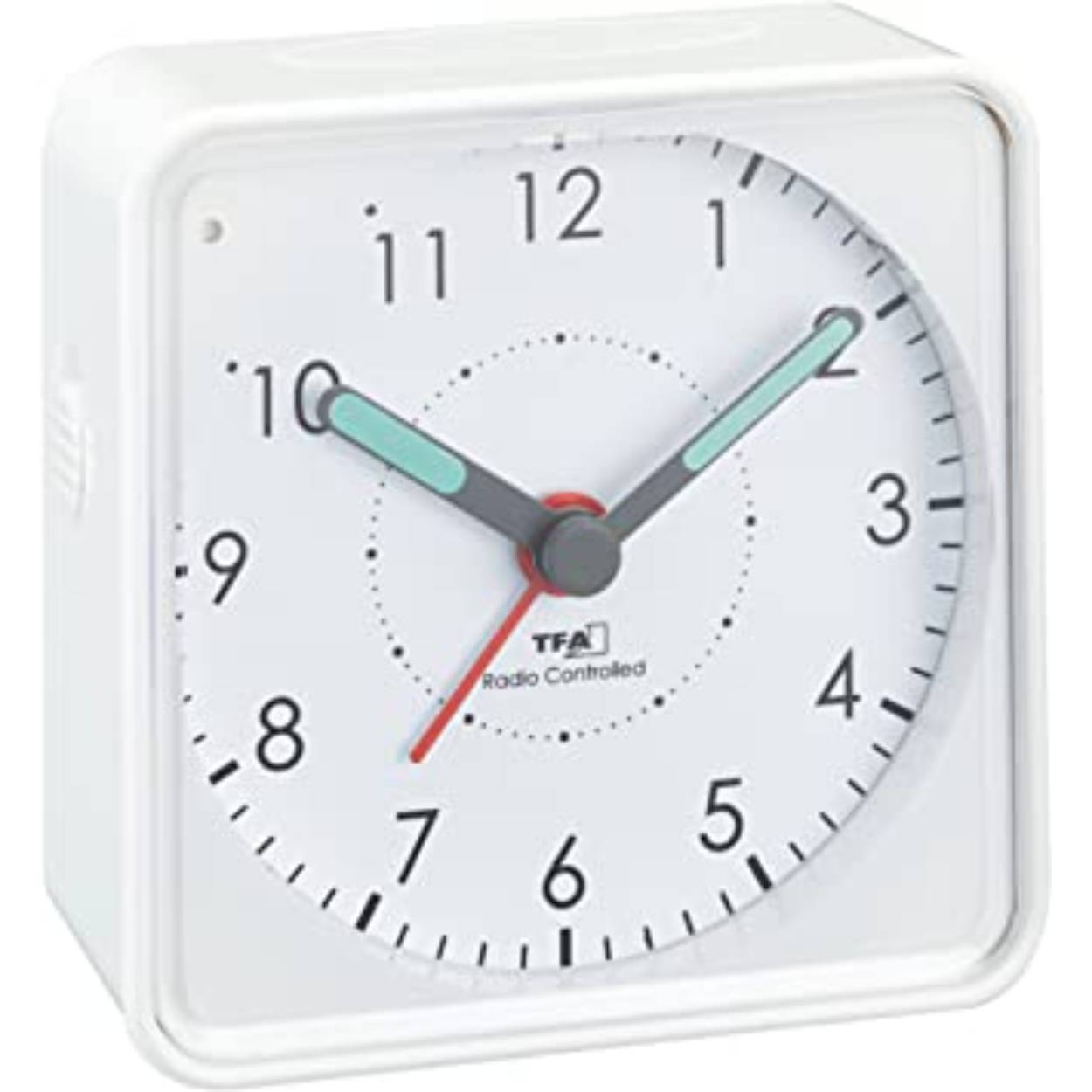 Mini white, wekker, radiocontrolled