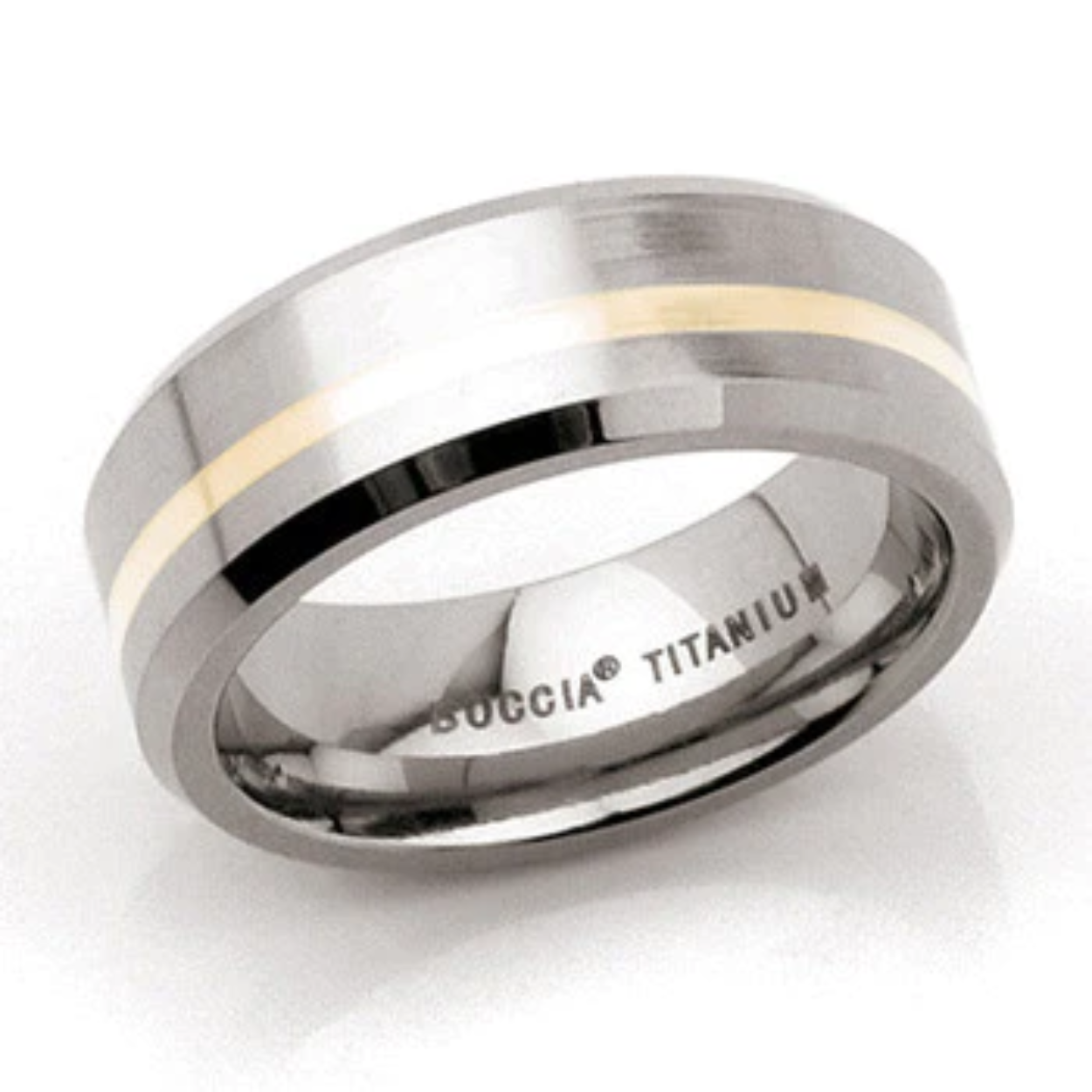 Titanium met 14krt goud