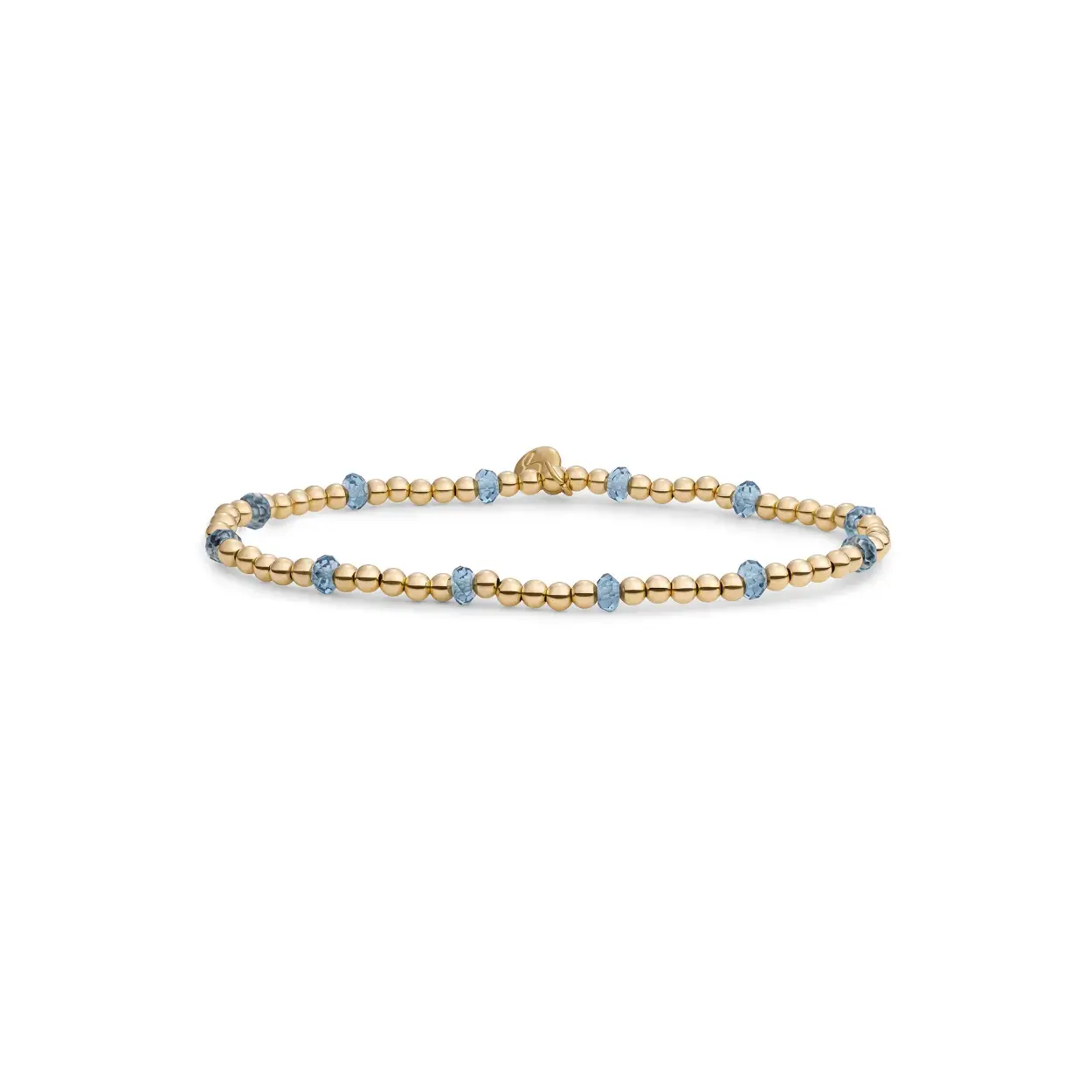Sparkling Jewels Armband Ocean Topaz Quartz Reverse Roundel Gold SBG-GEM67-MIX-FCTRDL