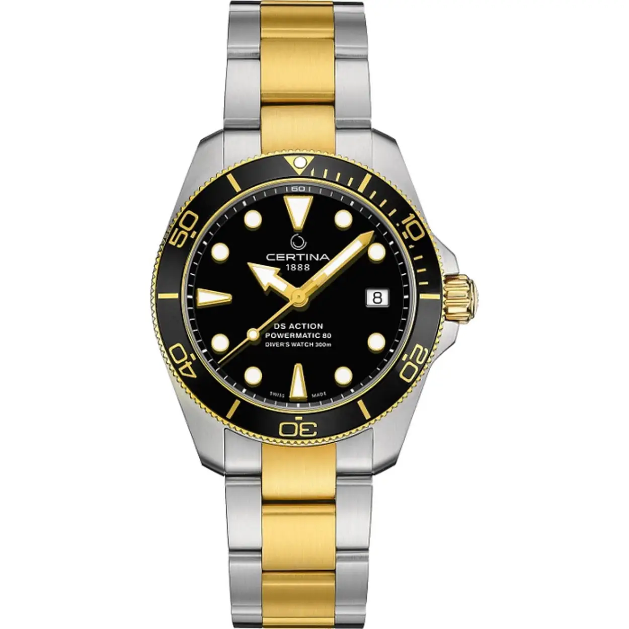 Dit duikhorloge van Certina garandeert dankzij zijn gepatenteerde dubbele pakkingen op de afsluitbare schroefkroon een hogere mate van waterdichtheid. Het horloge is uitgerust met een Swiss made automatisch ETA PowerMatic 80.611 uurwerk met minimaal 80 uur aan gangreserve. Ook heeft het horloge een anti-magnetische Nivachron balansveer. Hierdoor is het horloge beter bestand tegen zware schokken, bijvoorbeeld tijdens het (water) sporten. Het ontspiegelde saffierglas maakt dat het horloge altijd goed afleesbaar is, ook op plekken met veel zonlicht. 