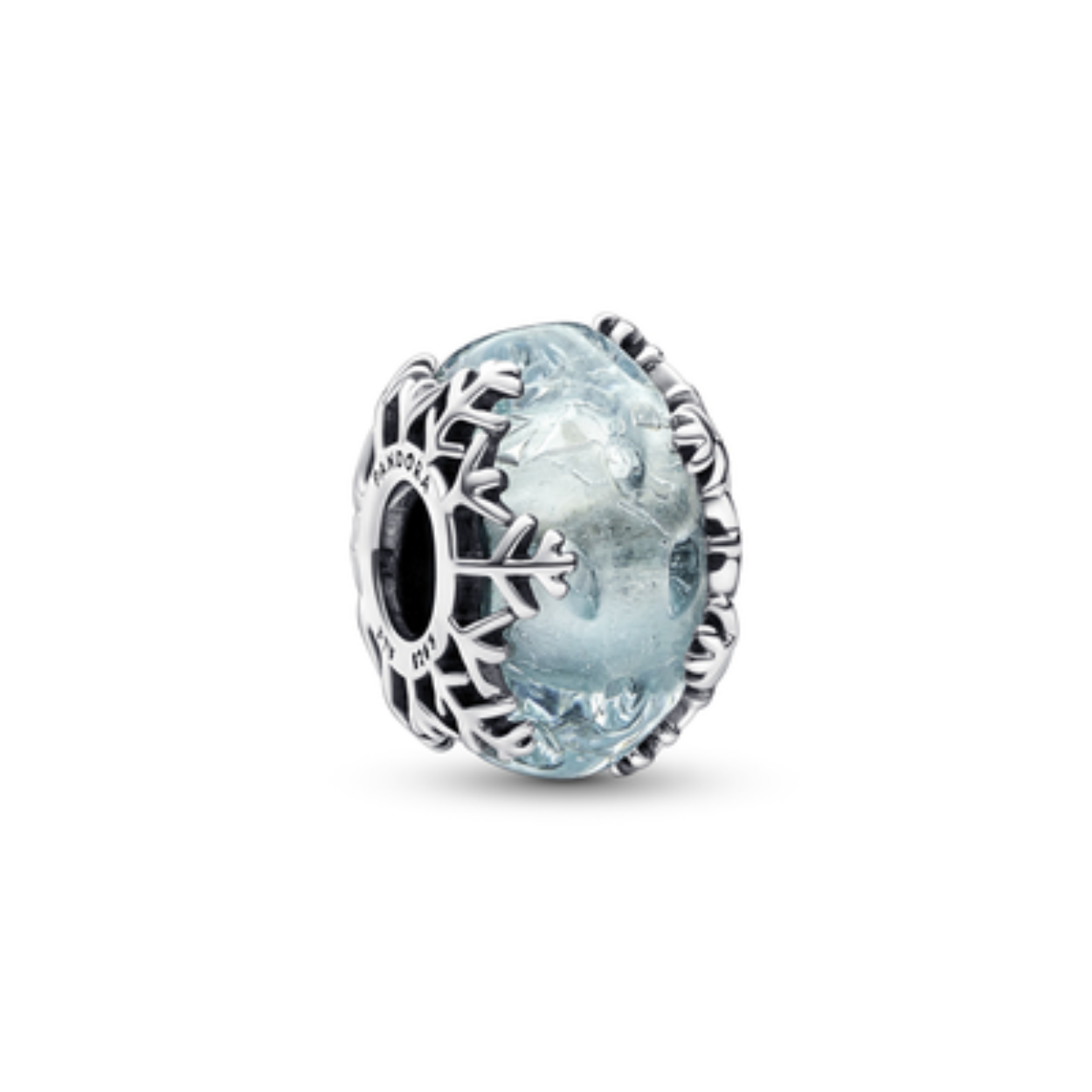 Pandora Charm Snowflake blue frozen glass
