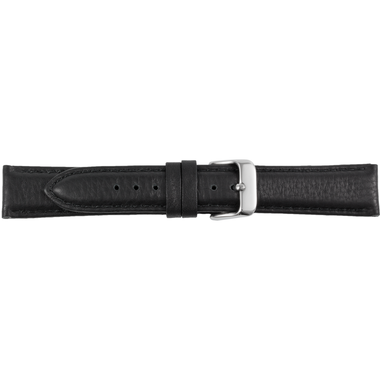horlogeband 151 zwart, 30 mm leder