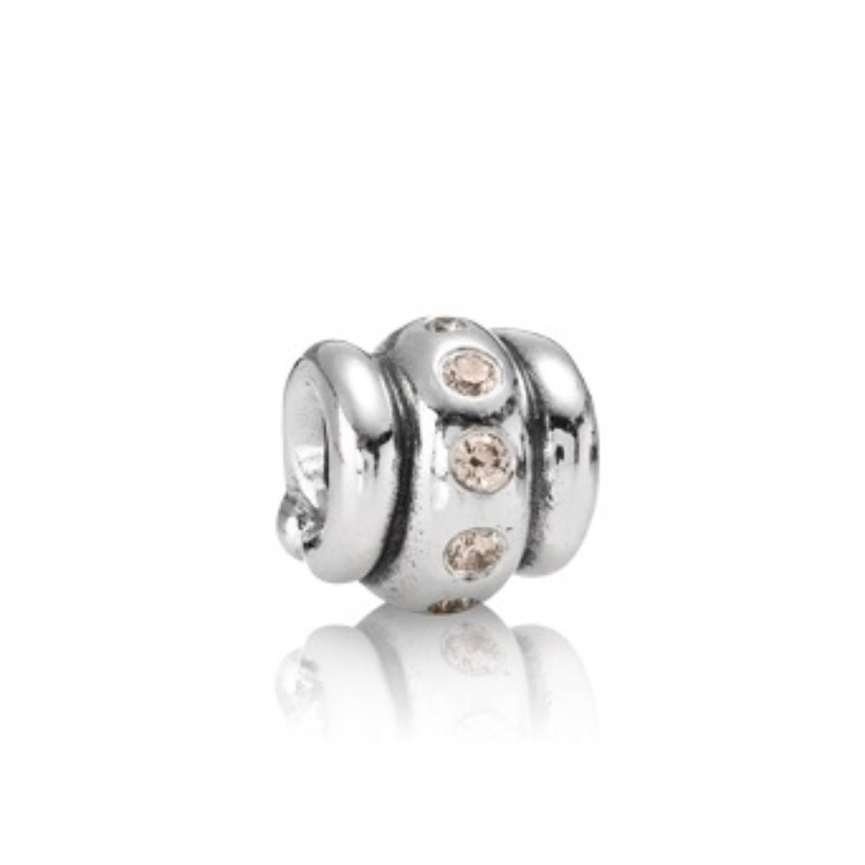 Pandora charm zilver champagne 