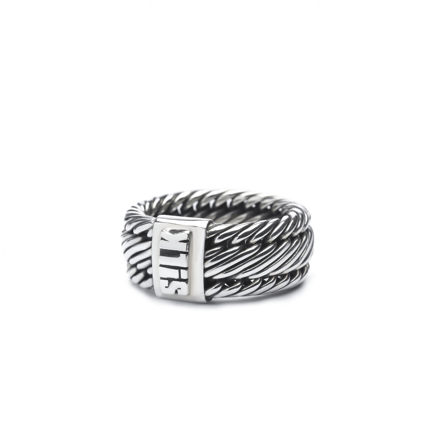 SILK Jewellery - Zilveren Ring - Weave - 732.18 - Maat 18