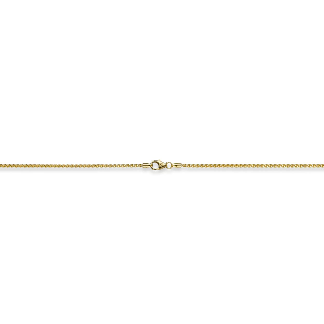 14 krt geelgoud tarweschakel(spiga) collier op 50 cm lengte