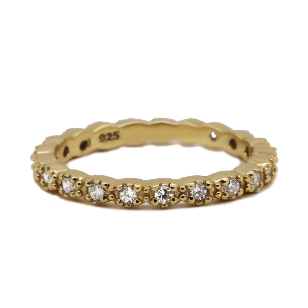 Gold-plated ring met zirkonia
Model: R032GP