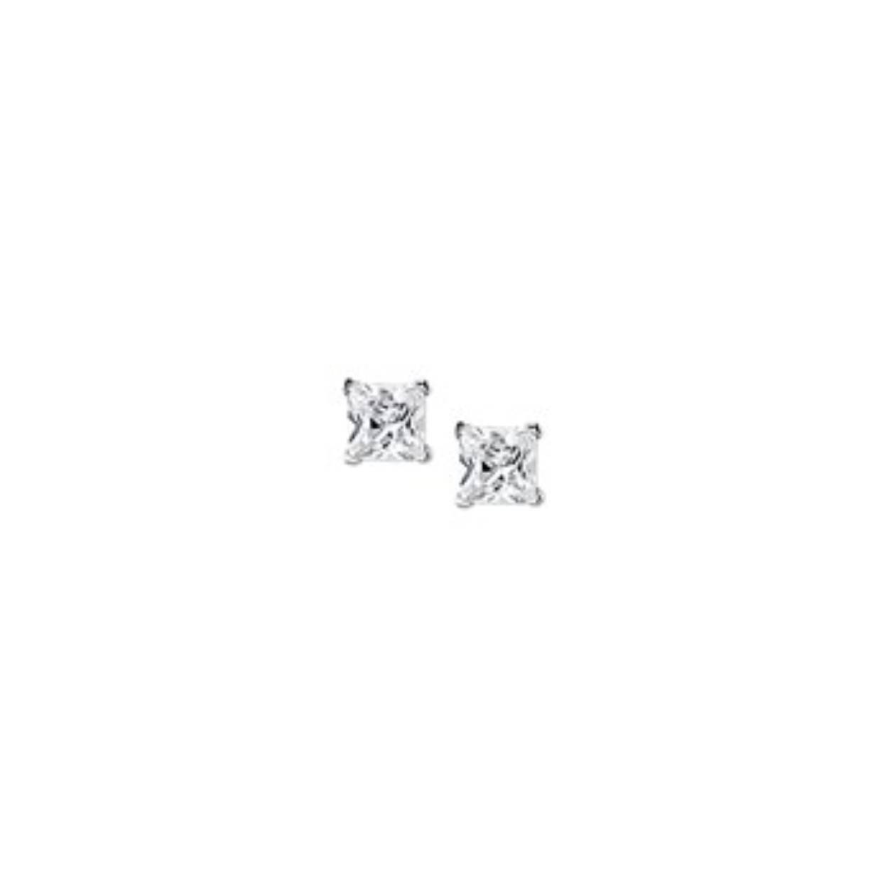 Zilver gerhodineerd oorknop zirl 5mm