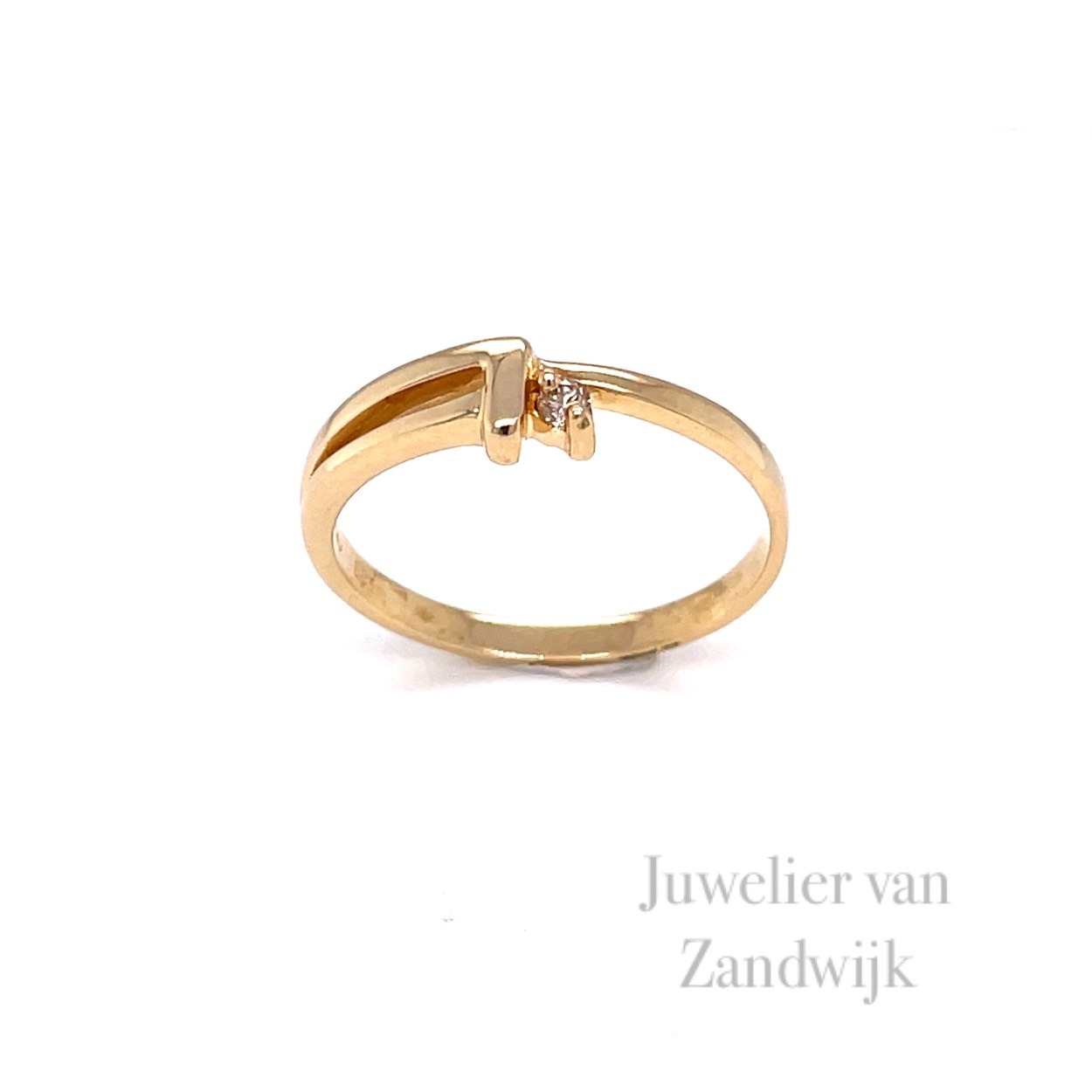 Dames ring geelgoud met diamant 0,05 crt
707000208