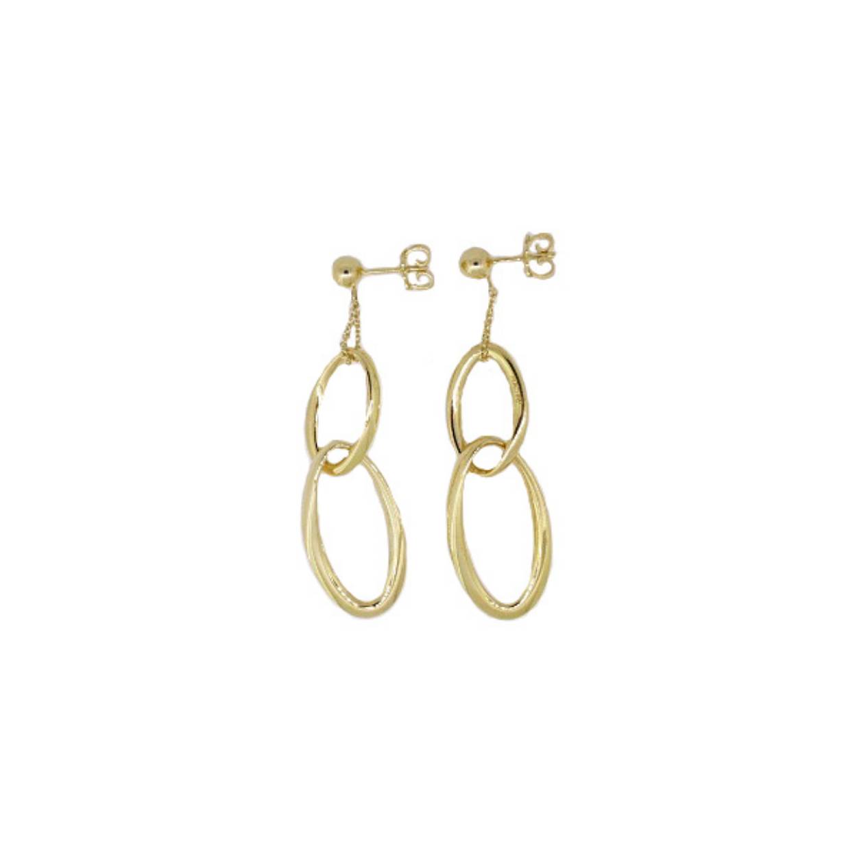 Monzario geelgouden oorhangers (14krt)