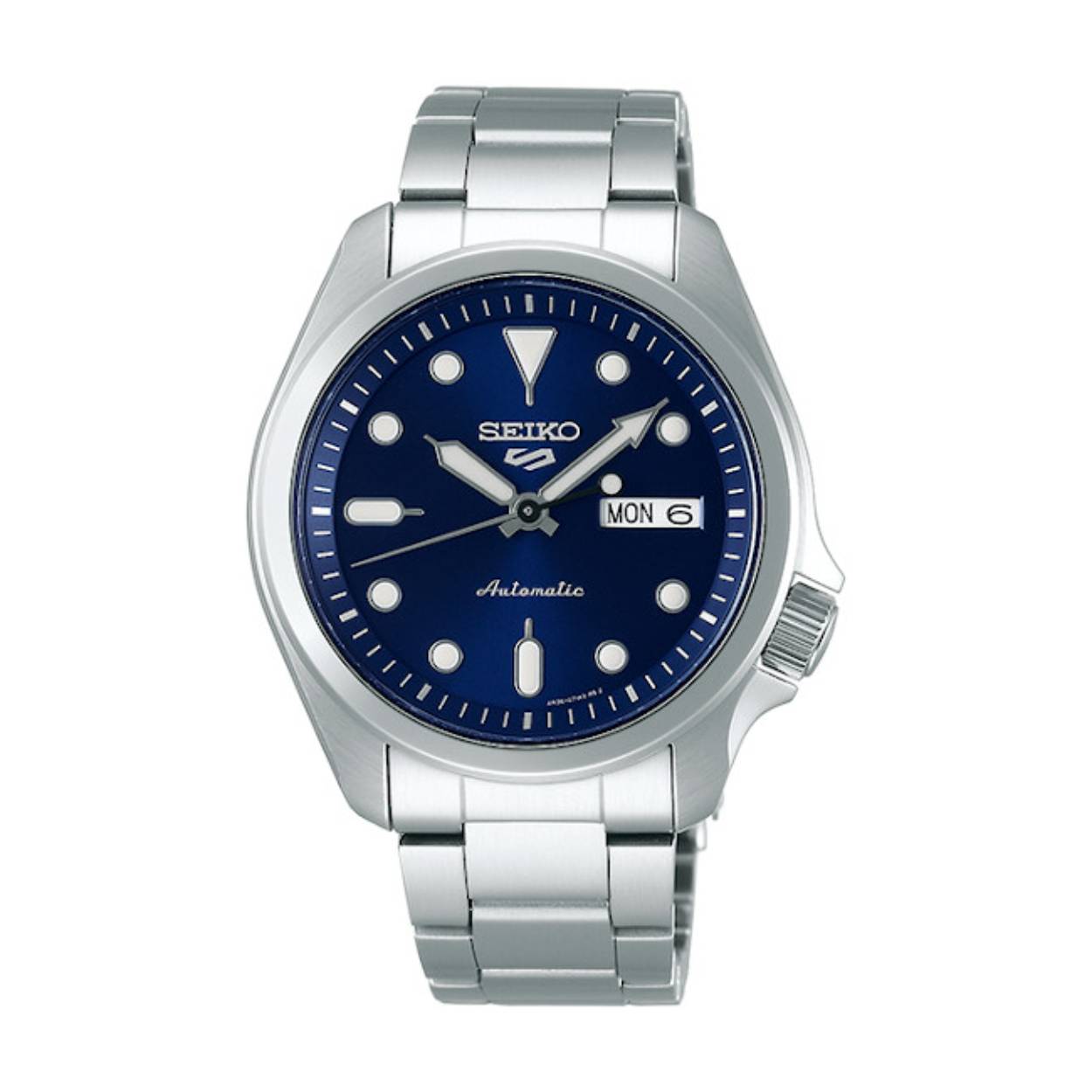 Seiko 5 Sports heren pols horloge model SRPE53K1 Automaat met hardlex mineraal glas. 10 ATM waterdicht.