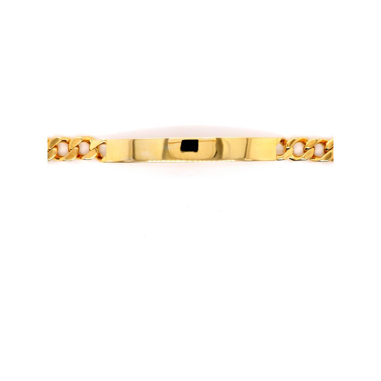 gouden plaat armband, geslepen gourmet schakel