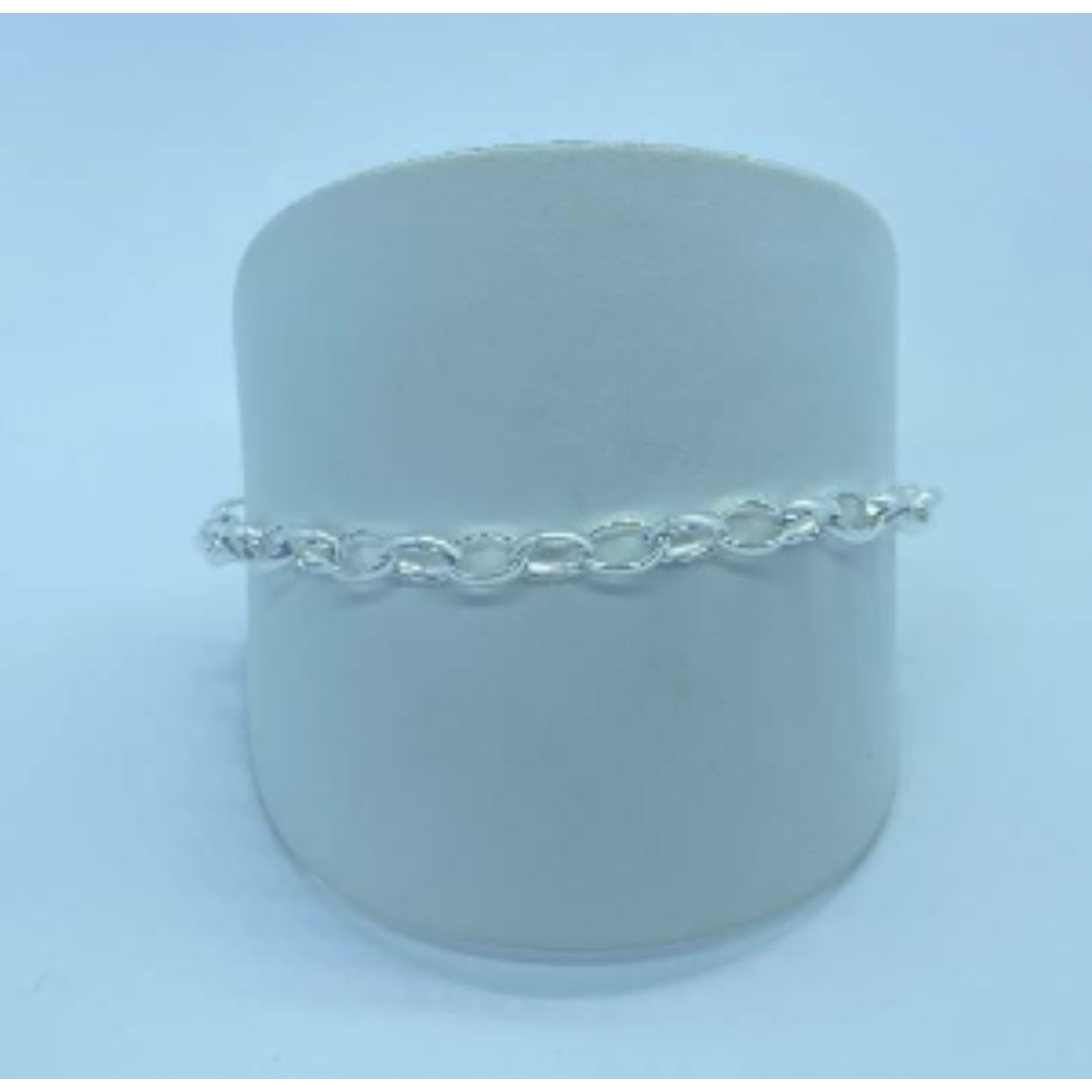 Zilveren jasseron armband ovaal, 19cm