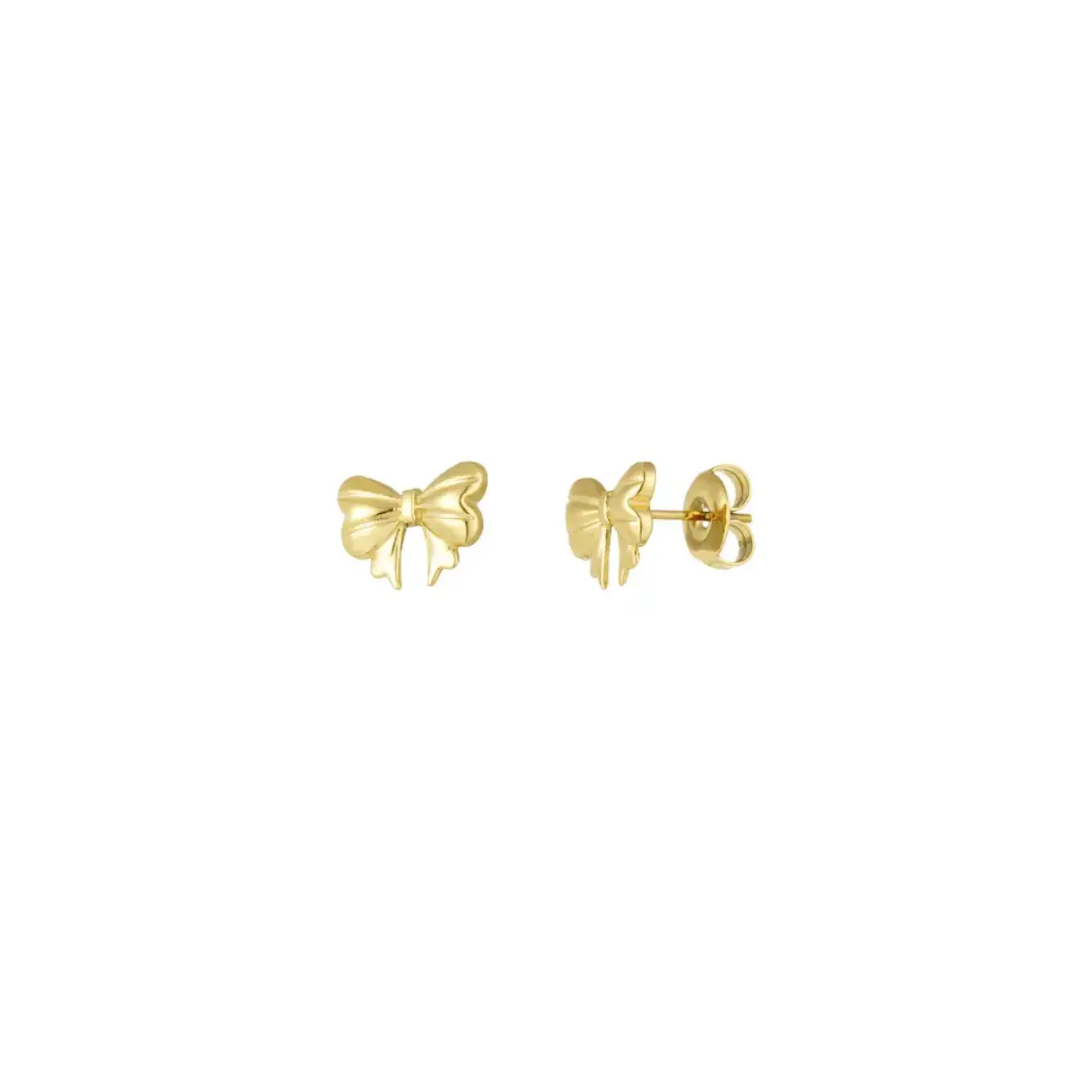 Ear studs cute bow - Gold color