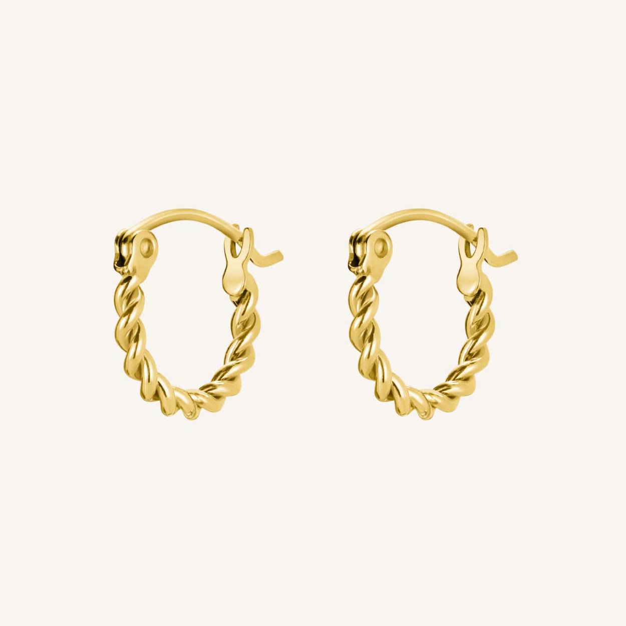 Rosefield Twisted Hoops Gold JETHG-J577
