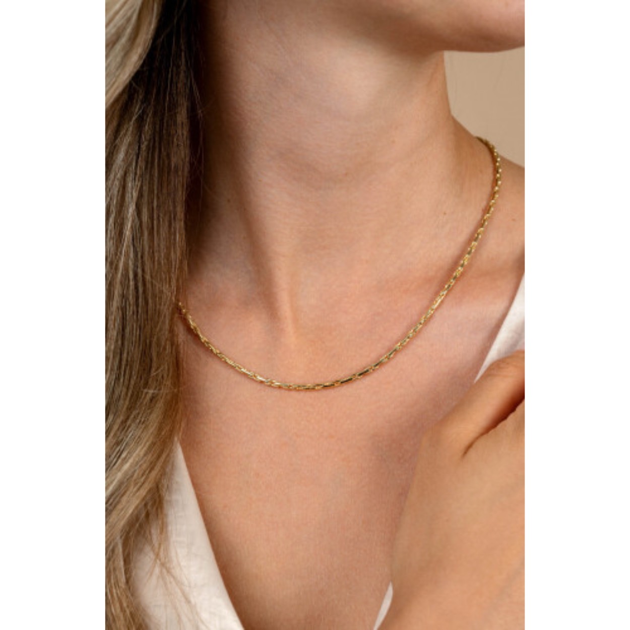 zilver verguld collier 