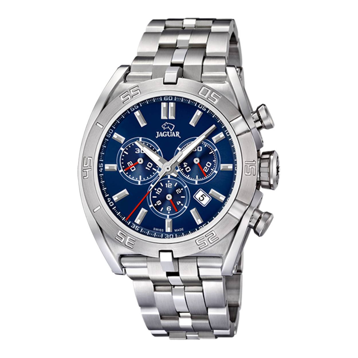 Jaguar men's watch J852/3 with a stainless steel case and a sapphire glass fitted with a stainless steel bracelet.

The quality and Swiss precision of the Jaguar brand is synonymous with excellence and meets the demands of loyal connoisseur of haute horlogerie.