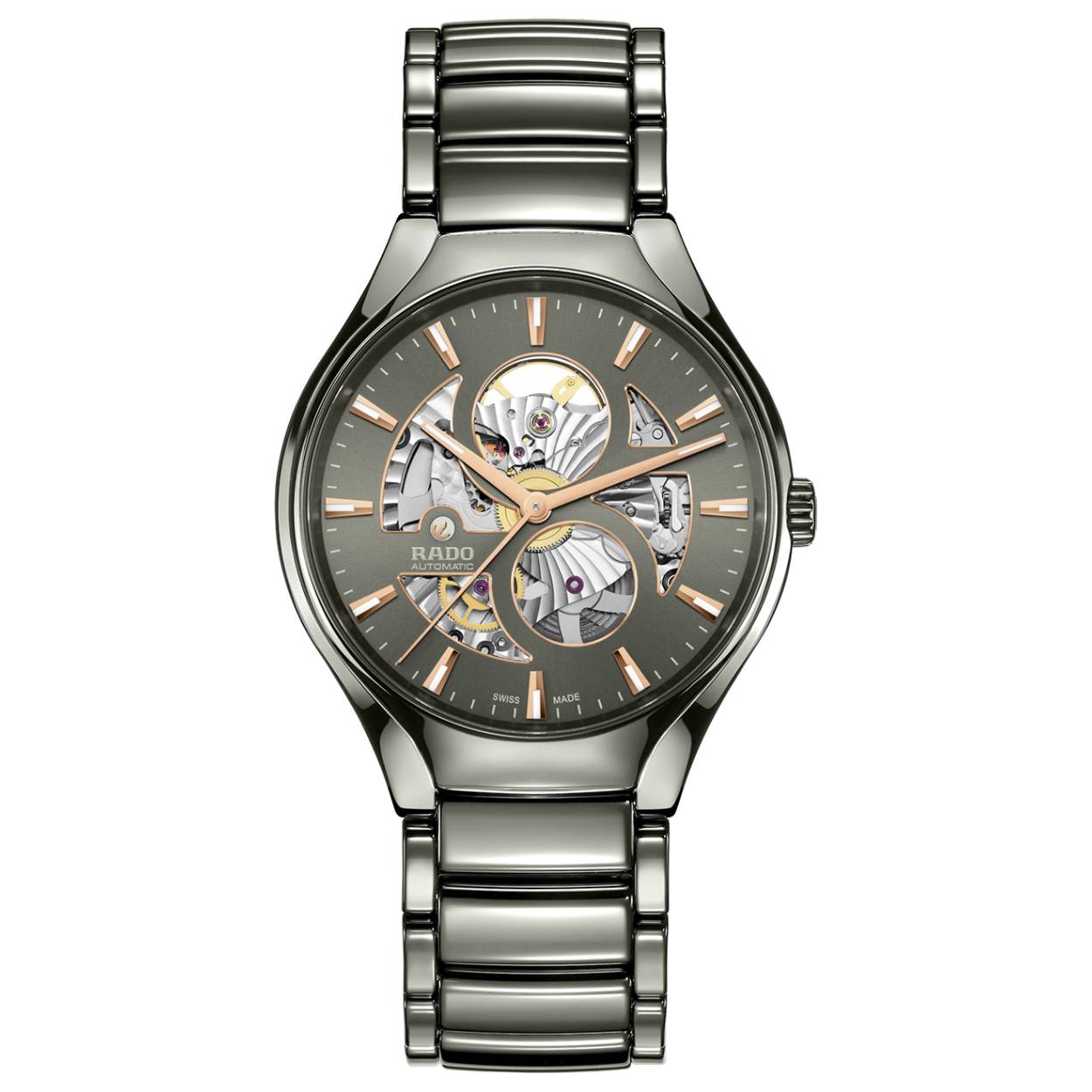Rado True Round Open Heart zwart 40 mm | R27107172