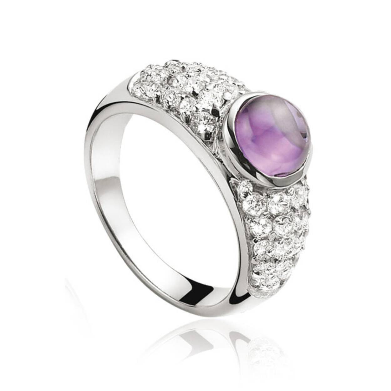 Zinzi zilveren zinzi ring paars/wit zirkonia mt56 ZIR268P