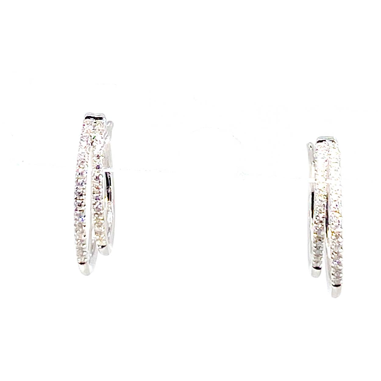 oorbellen wit gouden 0.48ct briljant