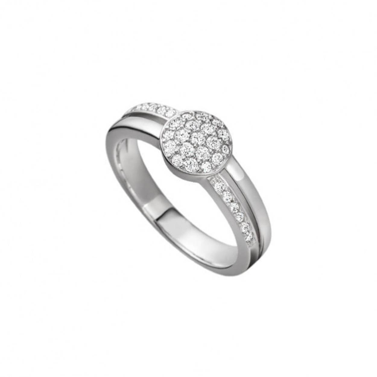Deze prachtige zilveren ring van Viventy is bezet met zirkonia. De ring is in maat 56. Heeft u interesse in een andere maat? Neem dan contact met ons op.