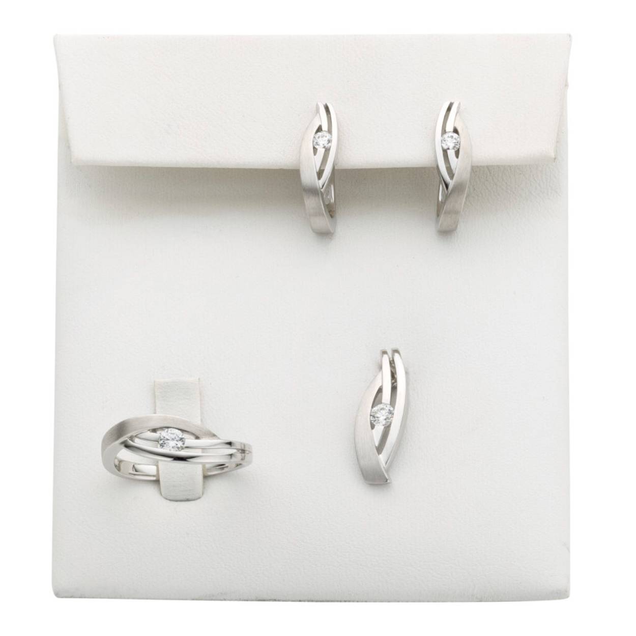 Zilveren ring mat/glans/zirkonia