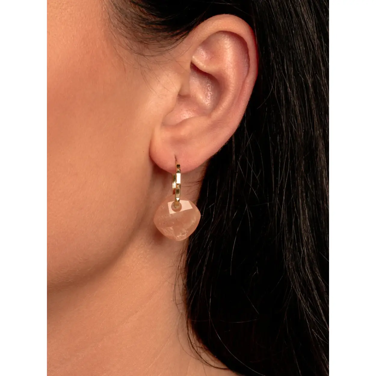 Sunstone Cushion Cut oorbel edelstenen