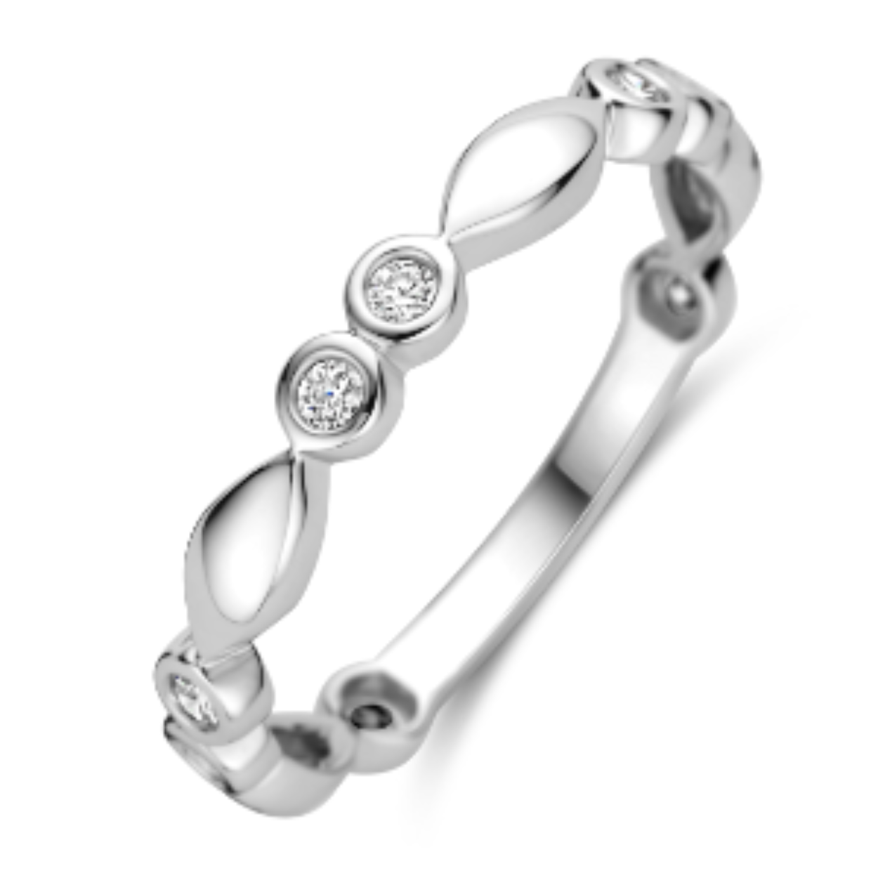 zilver ring zirkonia
