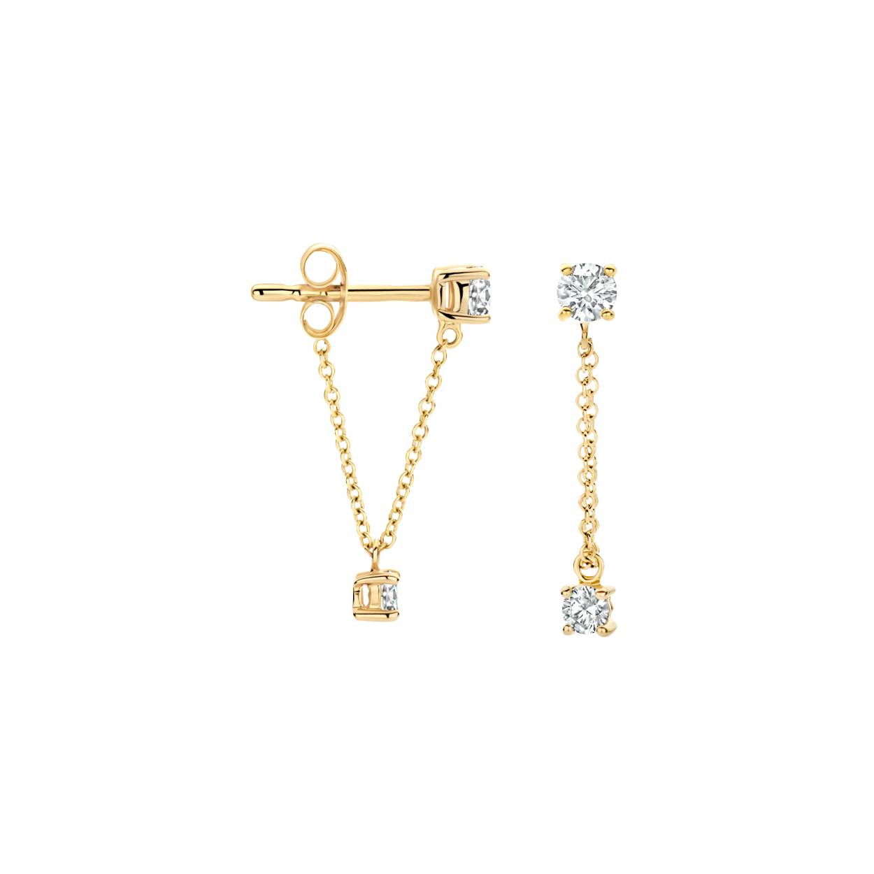 Blush Oorslingers goud 14k