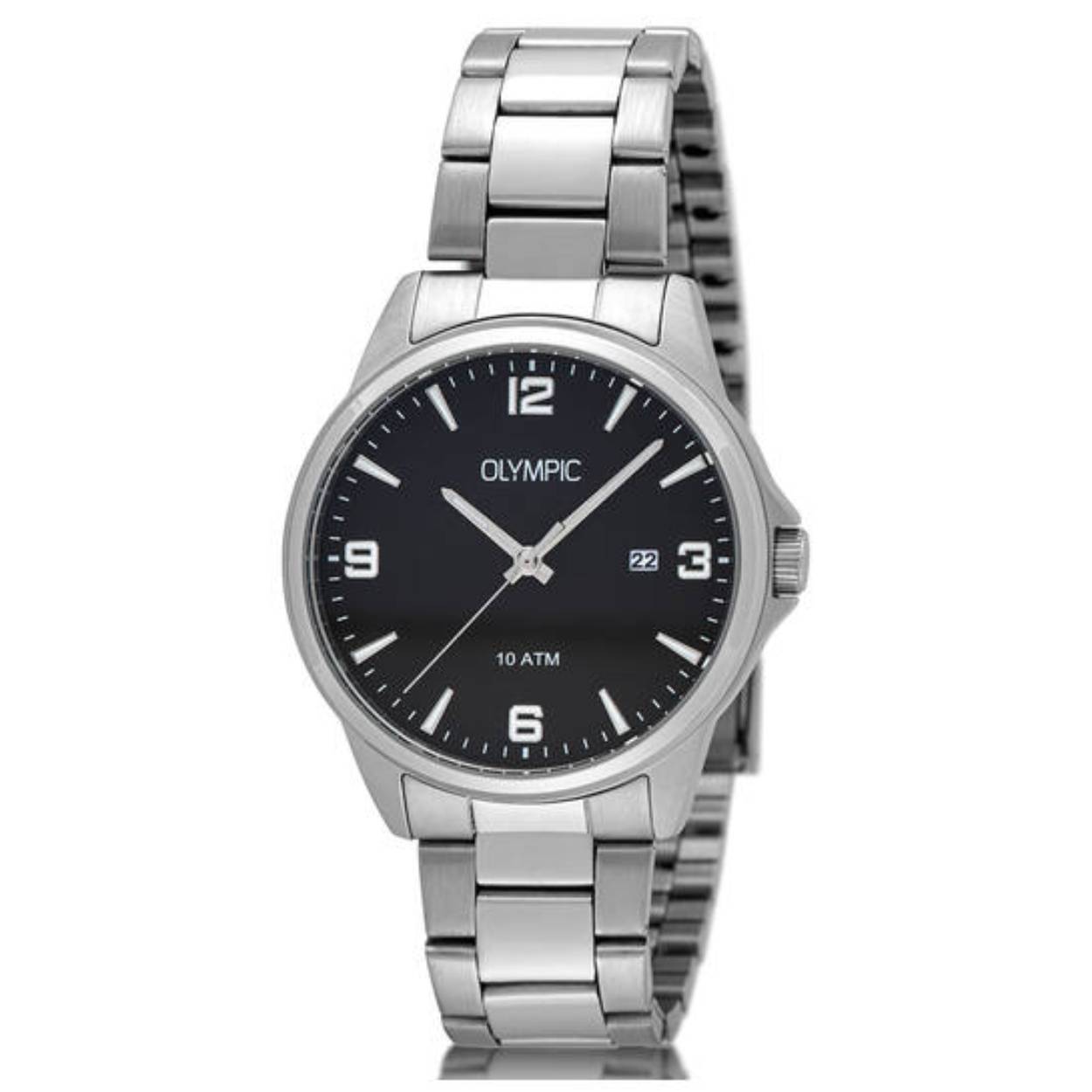 Olympic OL26HSS317 GLENN Horloge - Staal - Staal - Zwart - 40mm
Dit unieke Olympic horloge met artikelnummer: OL26HSS317 is een klassiek horloge. De ronde stalen kast heeft een gladde bezel en een zwarte wijzerplaat met een datum aanduiding. Aan de kast zit een stalen schakelband met een vouwsluiting. Het horloge heeft een mineraalglas een doorsnee van 40mm en is 10ATM. 

Waterdichtheid 10ATM
Dit horloge is bestand tegen water bij het zwemmen en douchen. Dit horloge is niet bestand tegen (grote) waterdruk dus je kunt er niet mee duiken.
Waterdichtheid  5ATM
Dit horloge is regen en spatwaterdicht. Niet geschikt om mee te zwemmen en douchen.
Waterdichtheid 3ATM
Dit horloge is spatwaterdicht. Niet geschikt om mee te zwemmen en douchen.

Het merk:
Een mooi horloge hoeft niet duur te zijn! Het Nederlandse horlogemerk Olympic levert stoere chronografen, slimline series, digitale uurwerken en elegante dameshorloges. De prijs-kwaliteitverhouding staat bij Olympic hoog in het vaandel met prijzen die uiteenlopen van € 34,95 tot en met € 159,00.

100% Nederlands ontwerp, waterdicht en standaard 3 jaar fabrieksgarantie.

Specificaties:
- Ronde kast 40mm
- Stalen horlogekast
- Zwarte wijzerplaat
- Stalen schakelband
- 10ATM 
- Standaard 3 jaar fabrieksgarantie
- Mineraalglas
