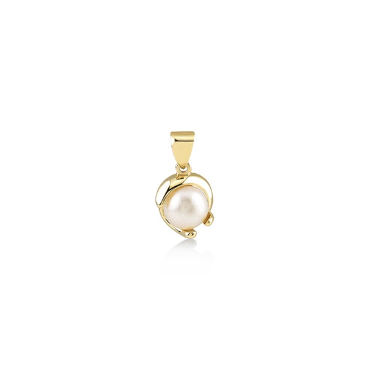 14kt gouden hanger met parel